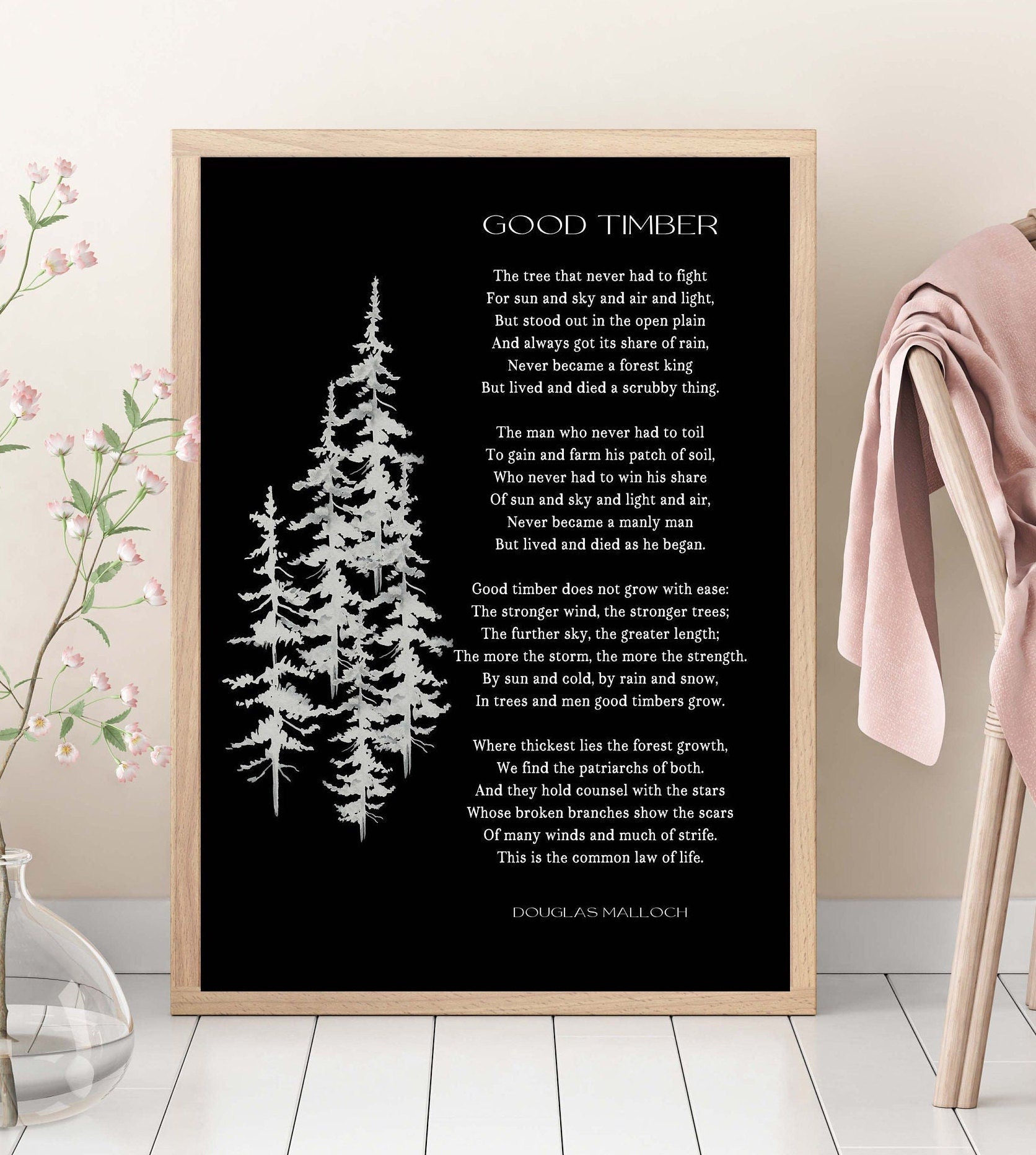 Good Timber Poem Lds Gift, Thomas S Monson Mormon Quote