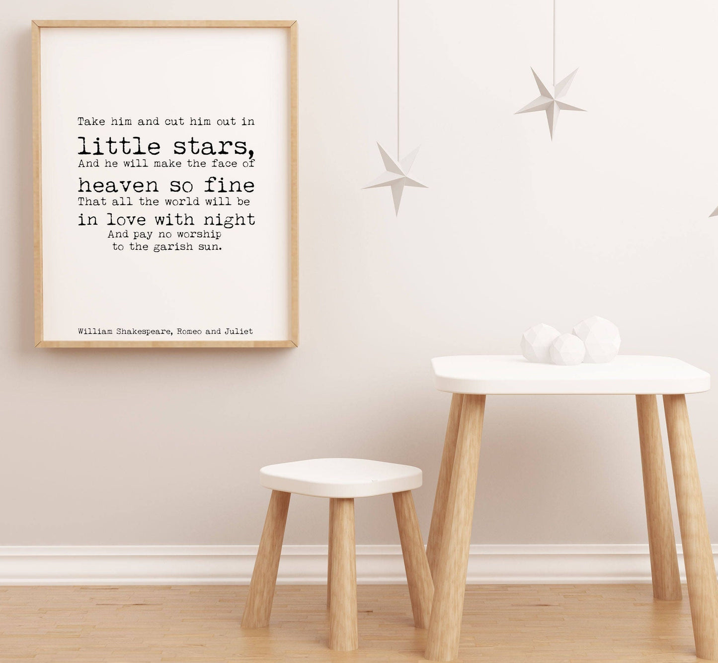 Heaven Quote Shakespeare Print, Romeo and Juliet Poster