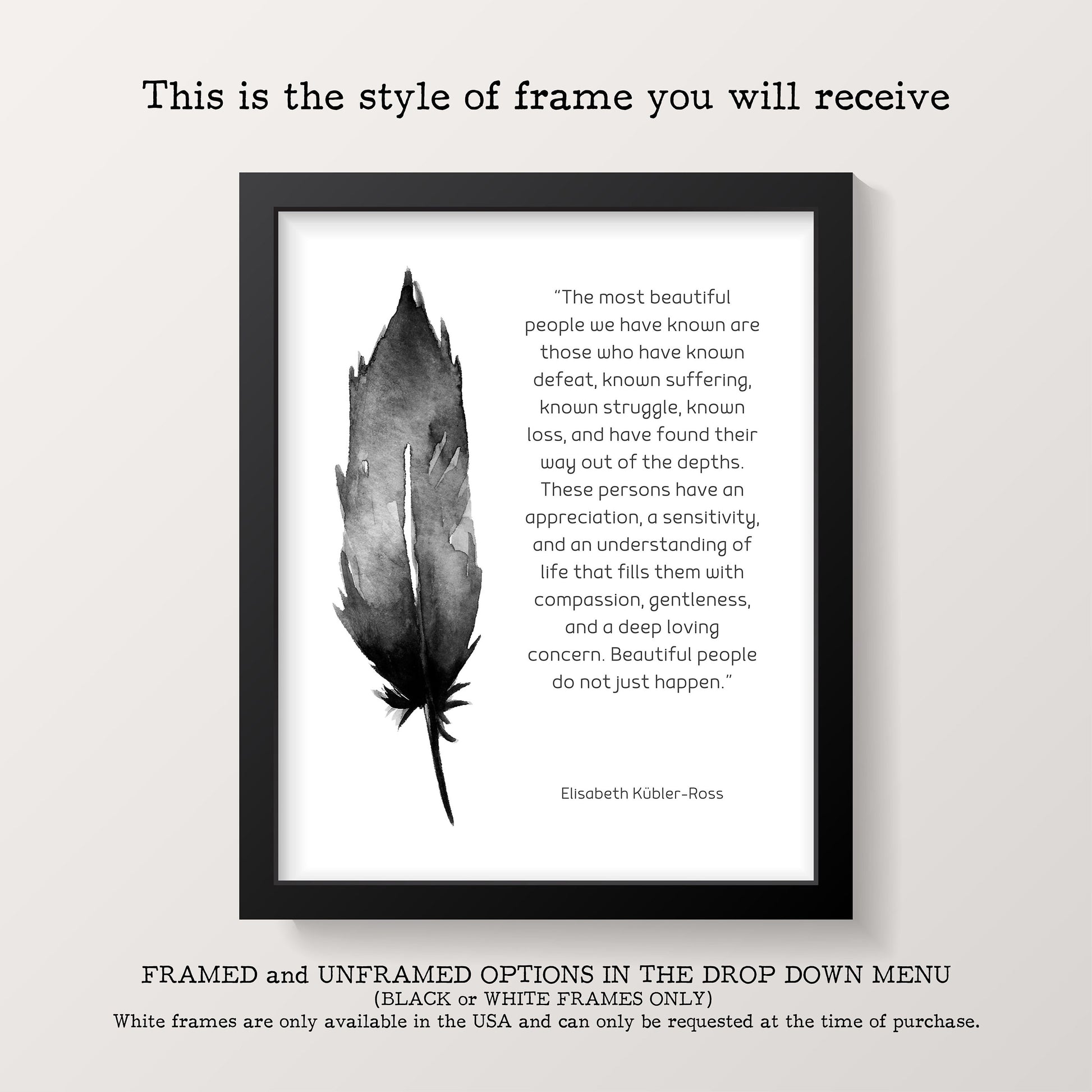 Maya Angelou Love Quote Wall Art – Courage to Trust Love Again Print in Black or Vintage White Typewriter Style Poster