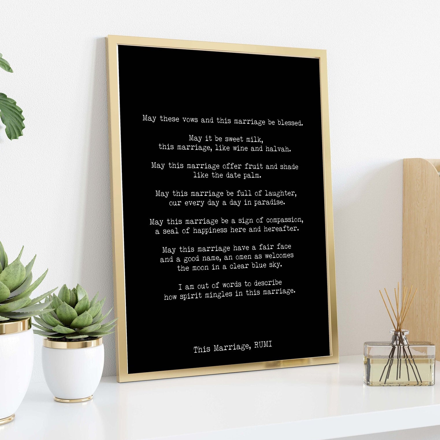 Rumi This Marriage Poem Print Wedding Blessing Wall Art Black Or White Background Literary Love Gift Anniversary Decor Romantic Poetry Quote