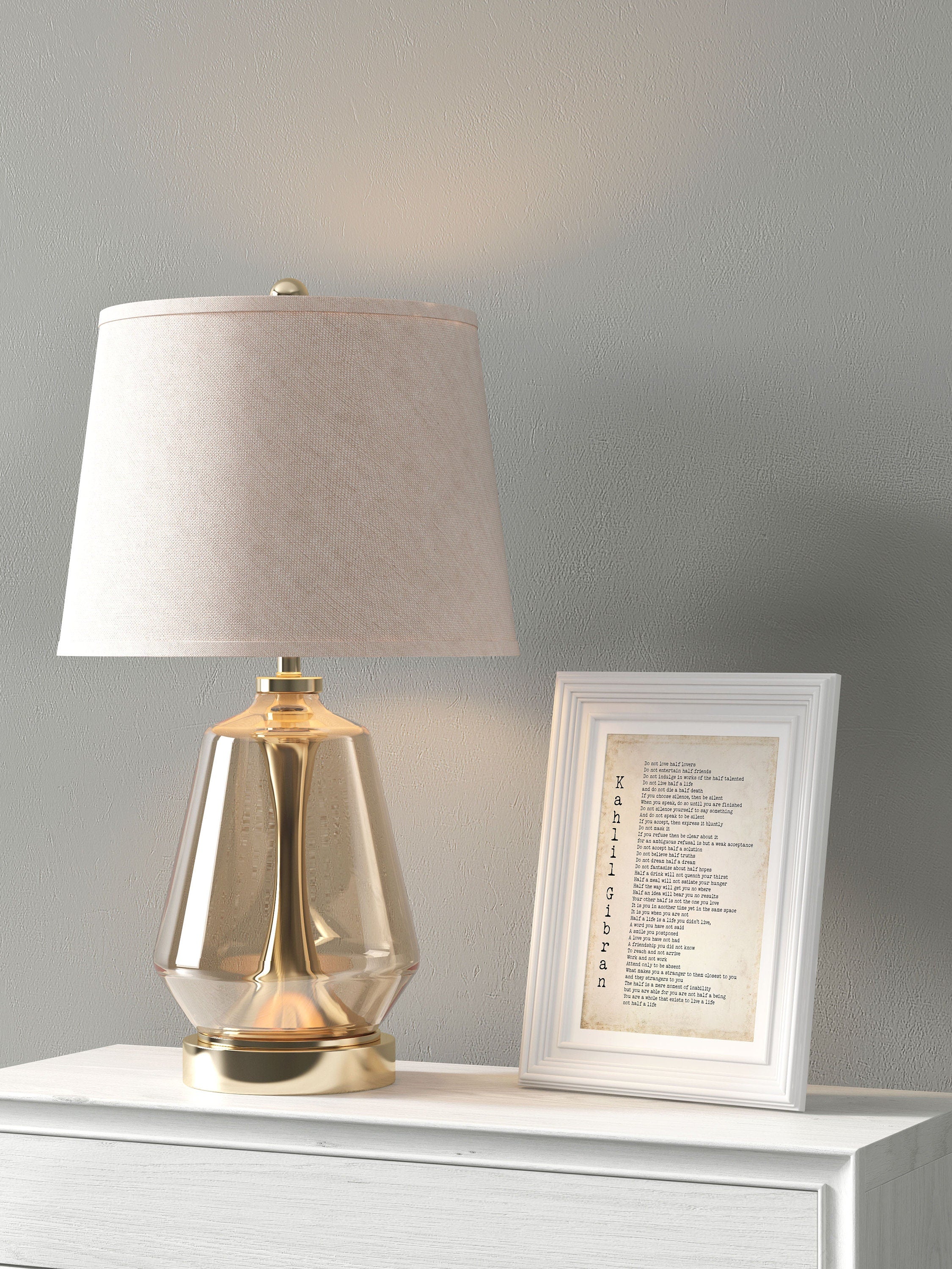 Kahlil Gibran Do Not Love Half Lovers Poem Print, Black & White Wall Decor