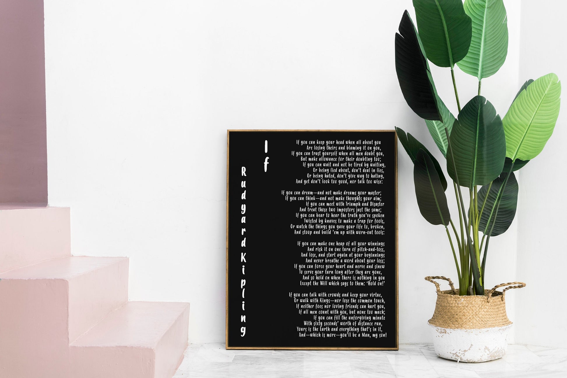 Rudyard Kipling Poem Print – “If” Inspirational Literary Wall Art, Classic Typewriter Style