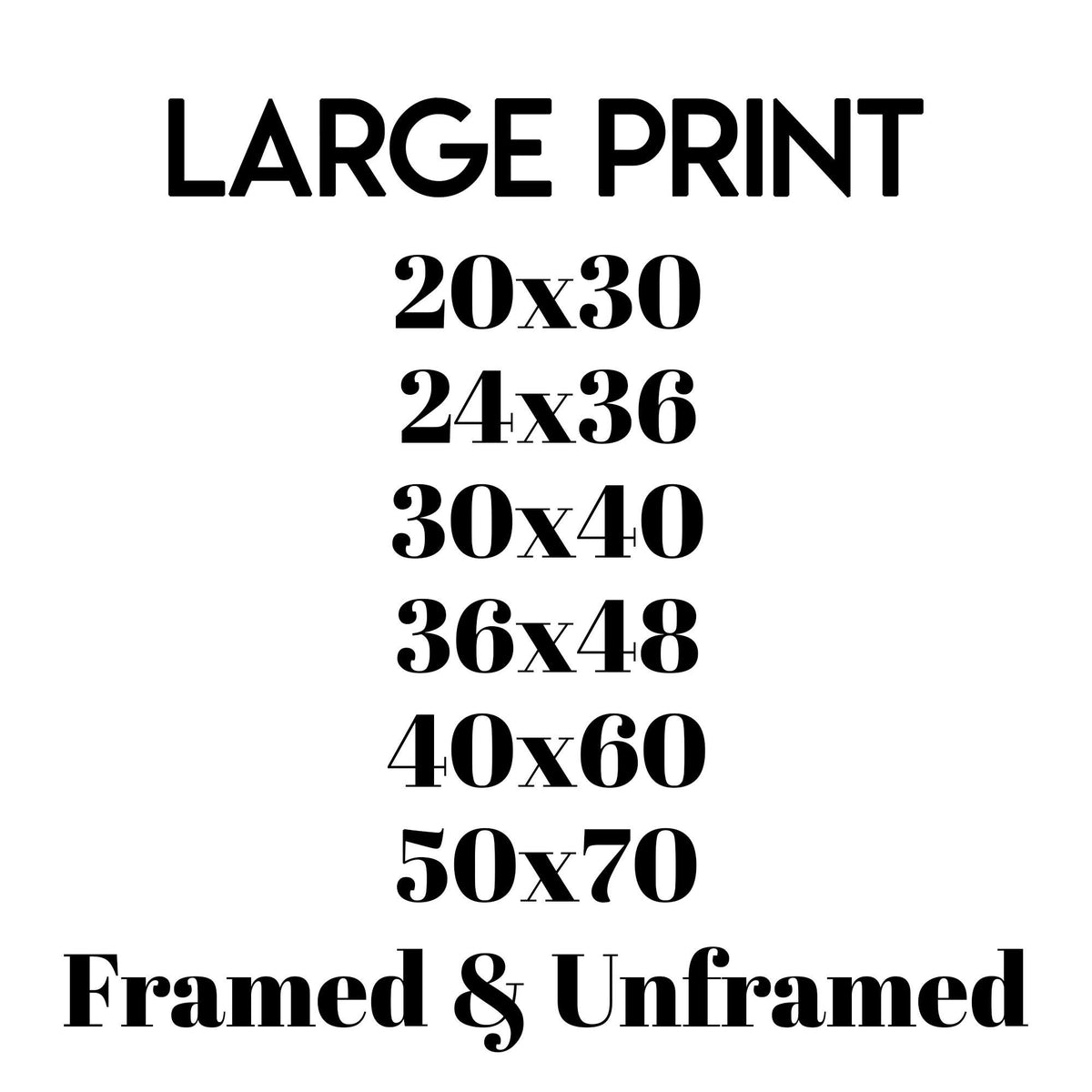 Large Wall Art Print | Oversized Quote Prints | Framed & Unframed