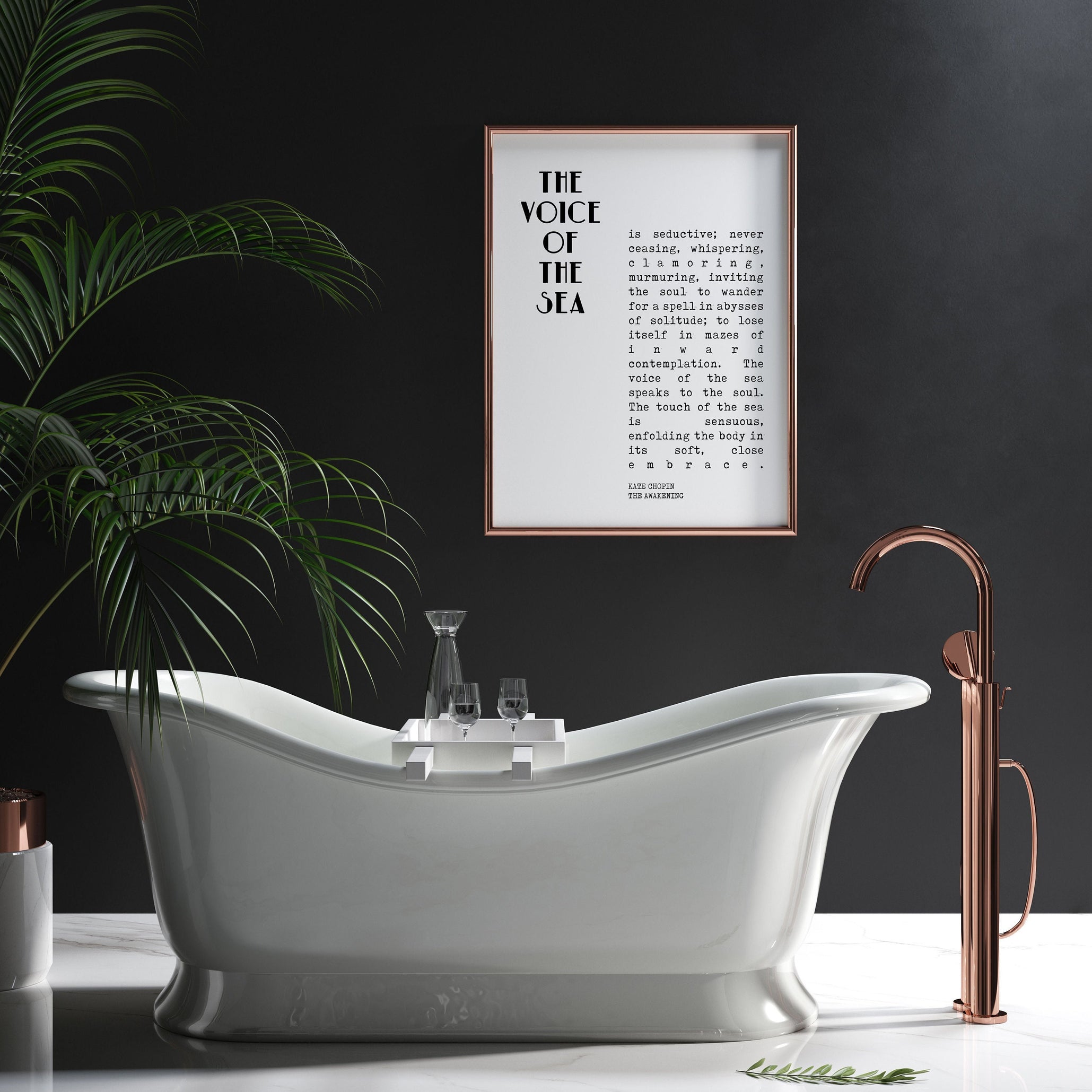 Kate Chopin Quote Print The Voice of the Sea Literary Wall Art