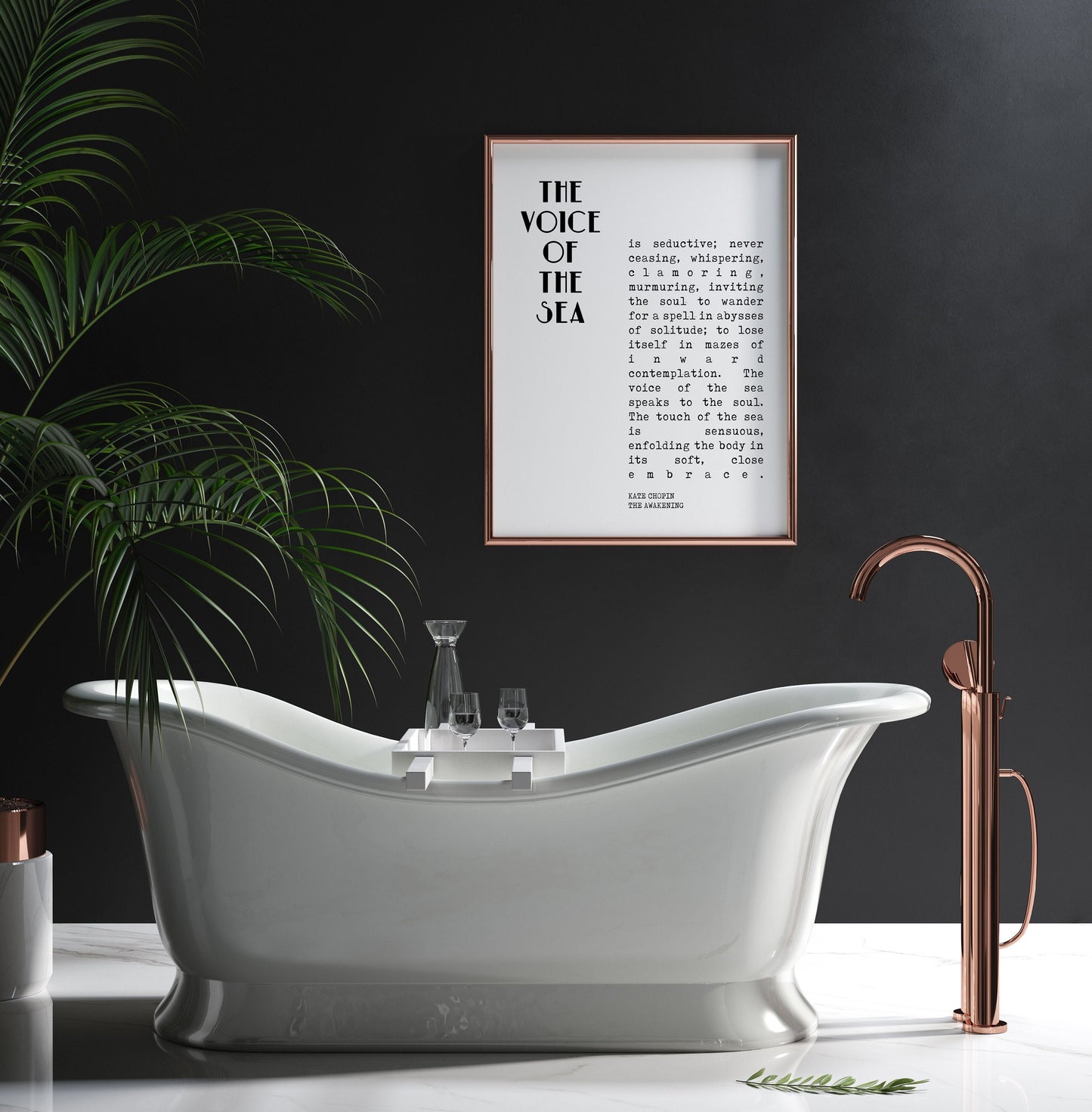 Kate Chopin Quote Print The Voice of the Sea Literary Wall Art