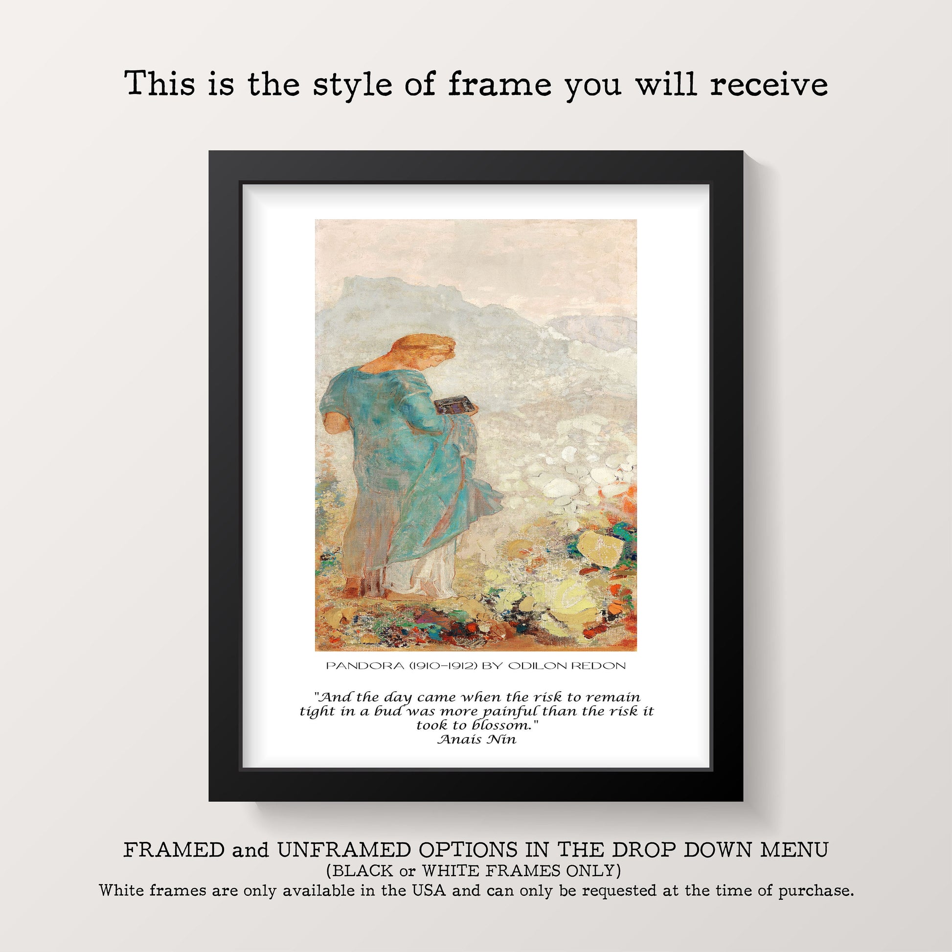 Anaïs Nin Women Empowerment Quote – Literary Art Print Feminine Wall Piece