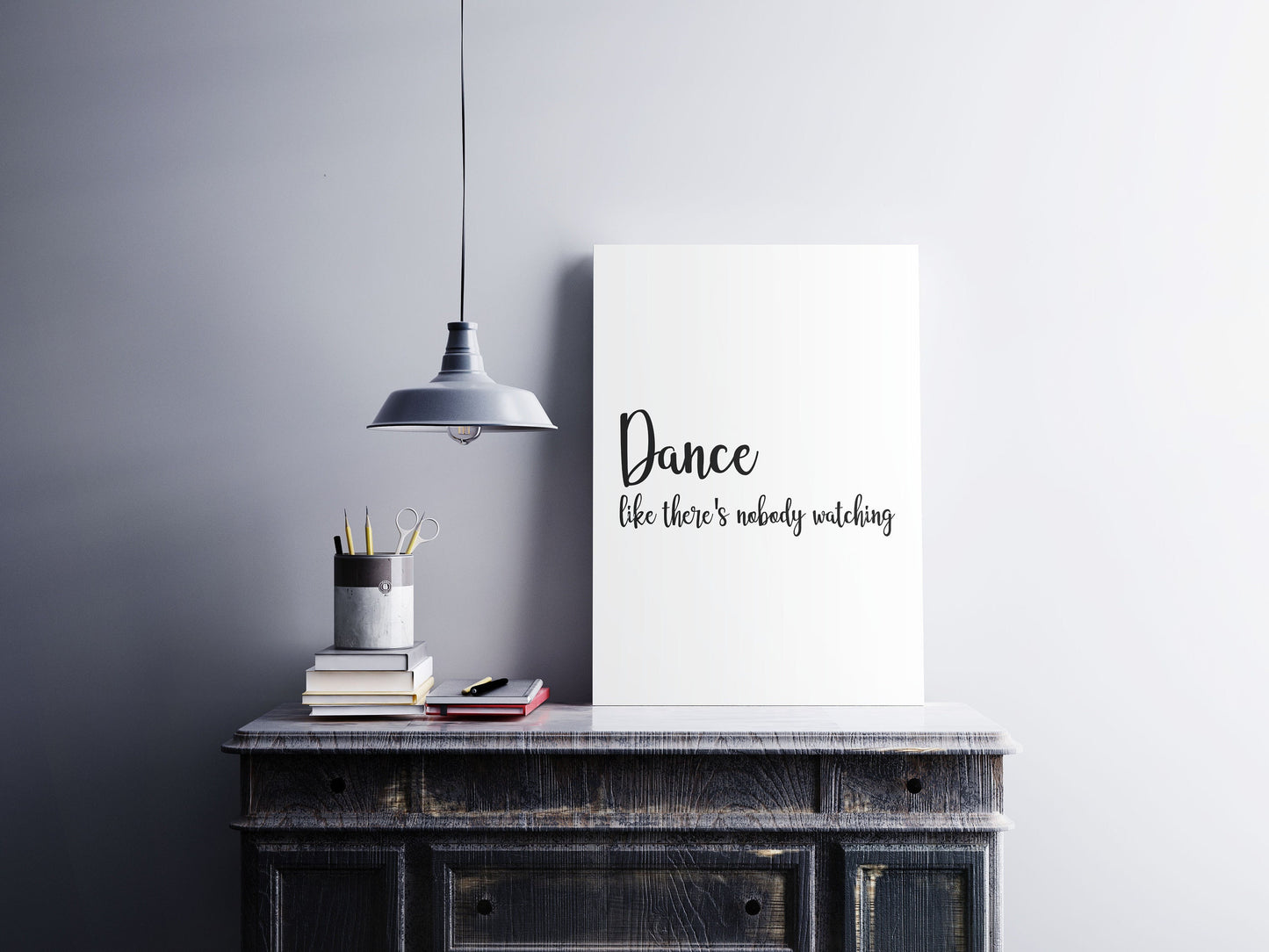 Dance Like There's Nobody Watching Inspirational Quote Wall Art Print