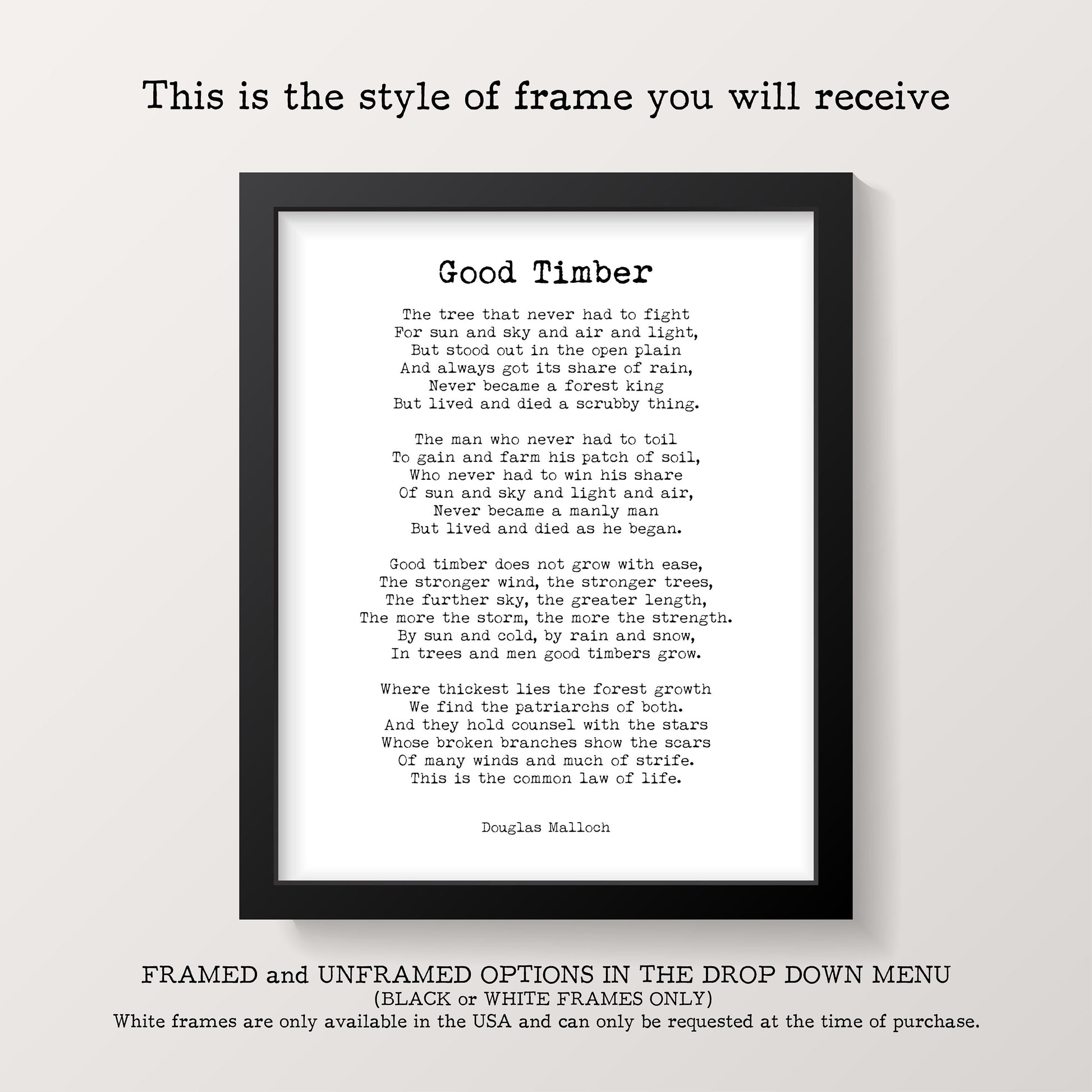 Calon Lan Welsh Poem Print, Daniel James Gwyrosydd Poetry Poster in Black & White for Home Wall Decor