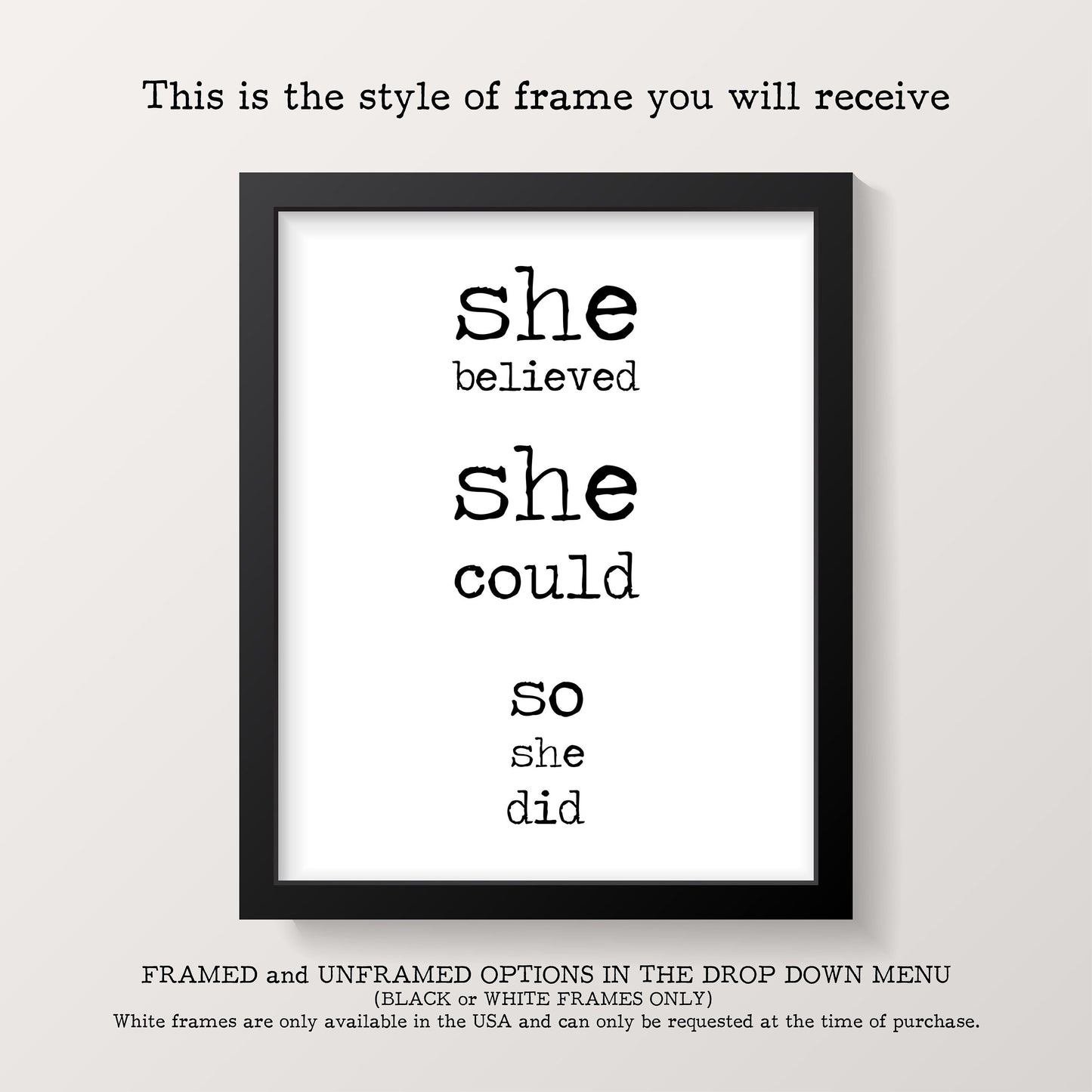 Simple Inspirational Breathe Print – Relaxation Wall Art - Black or White Background
