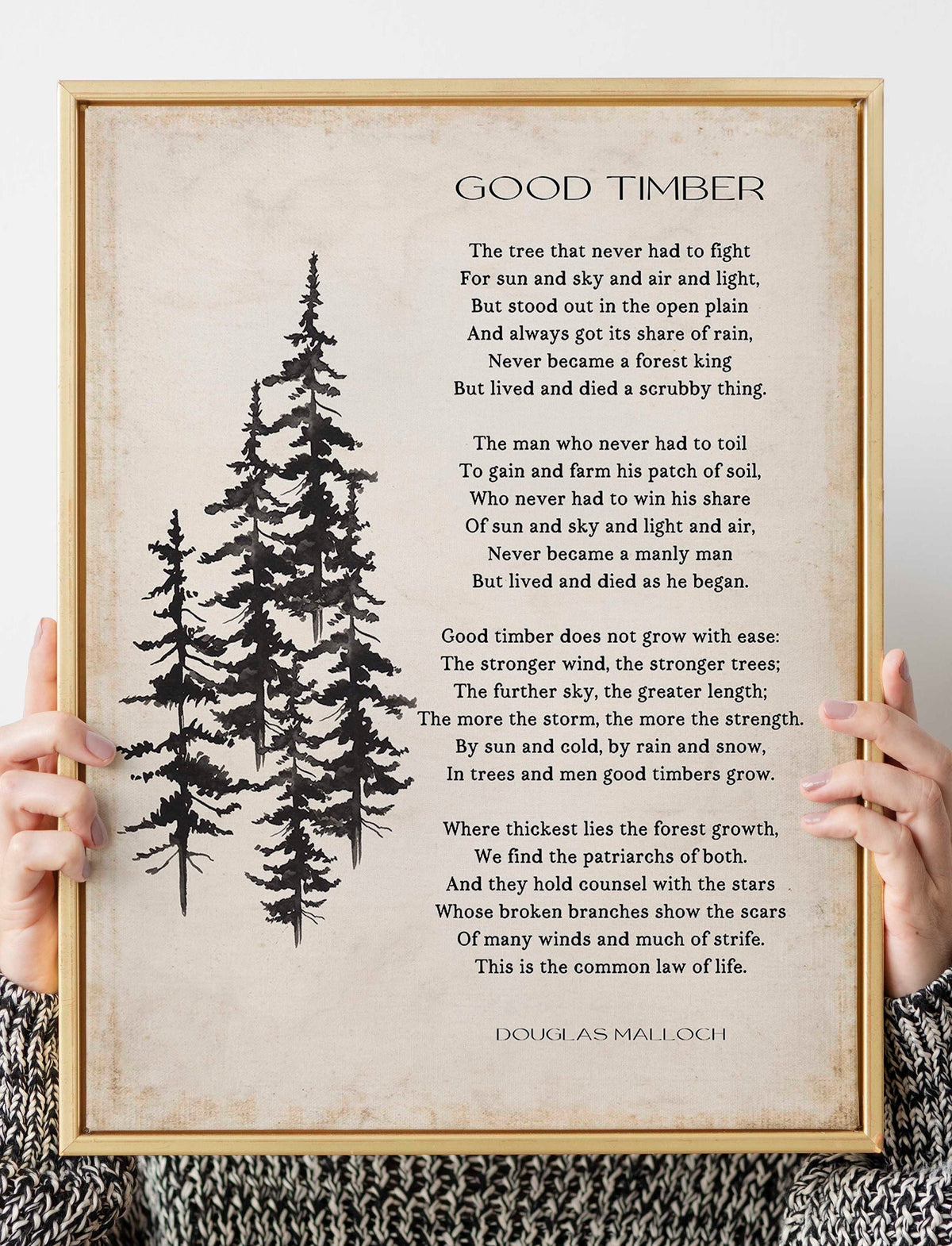 Good Timber Poem LDS Gift, Thomas S Monson Mormon Quote
