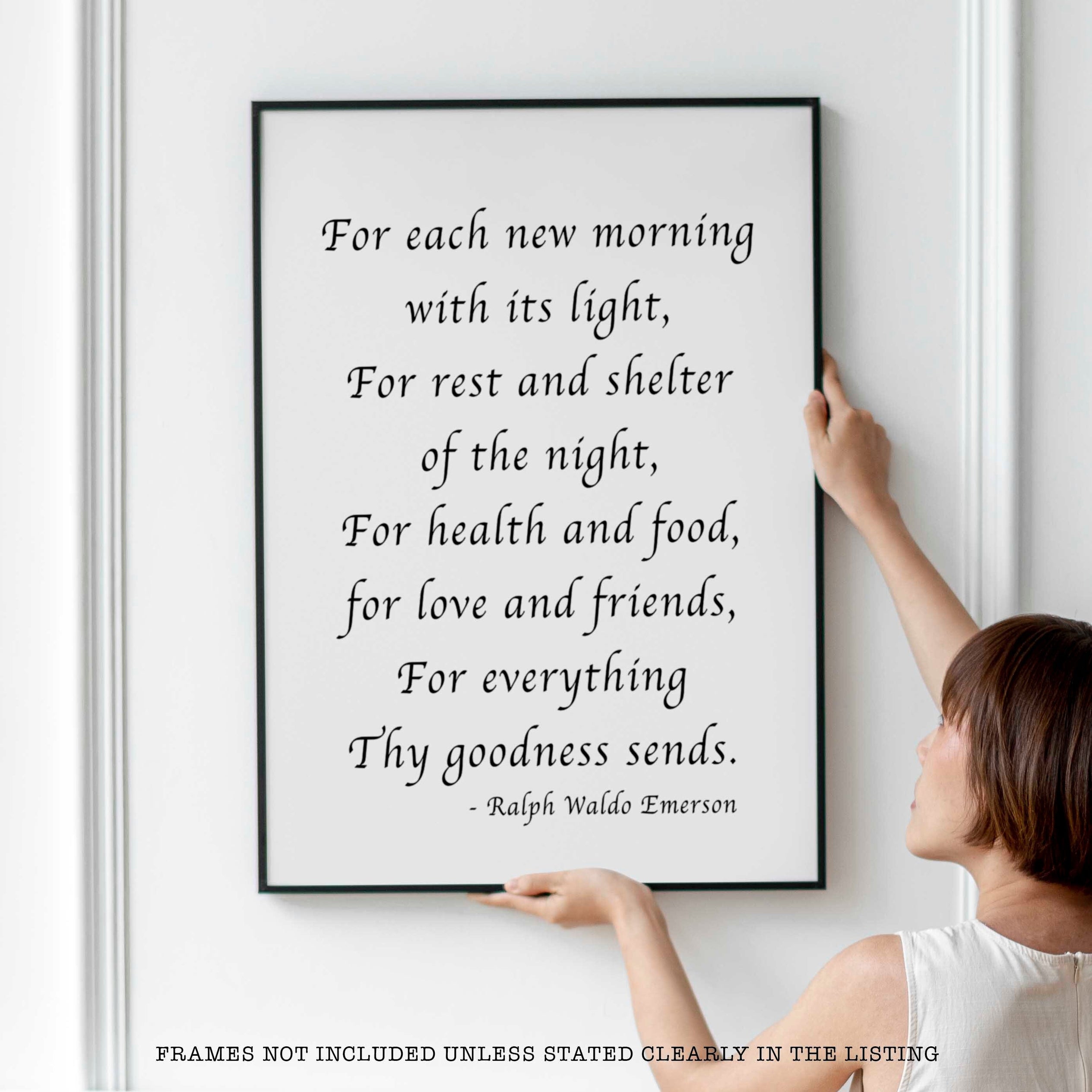 Ralph Waldo Emerson Positive Quote, Prayer Poem