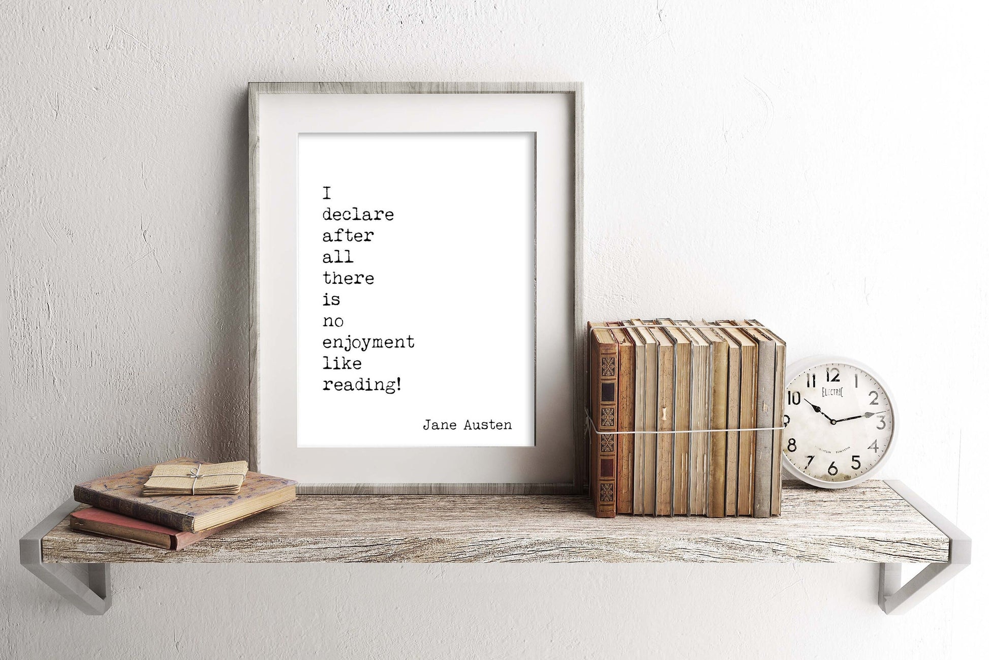 Jane Austen Reading Quote Print There Is No Enjoyment Like Reading