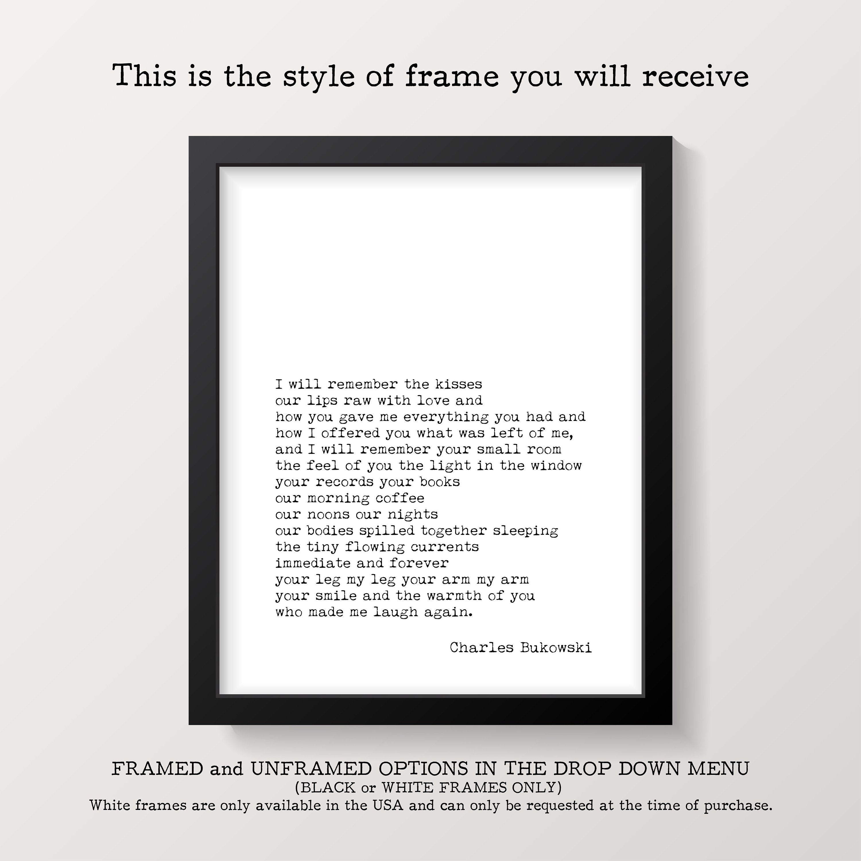 Charles Bukowski She's Mad, But She's Magic Quote Print
