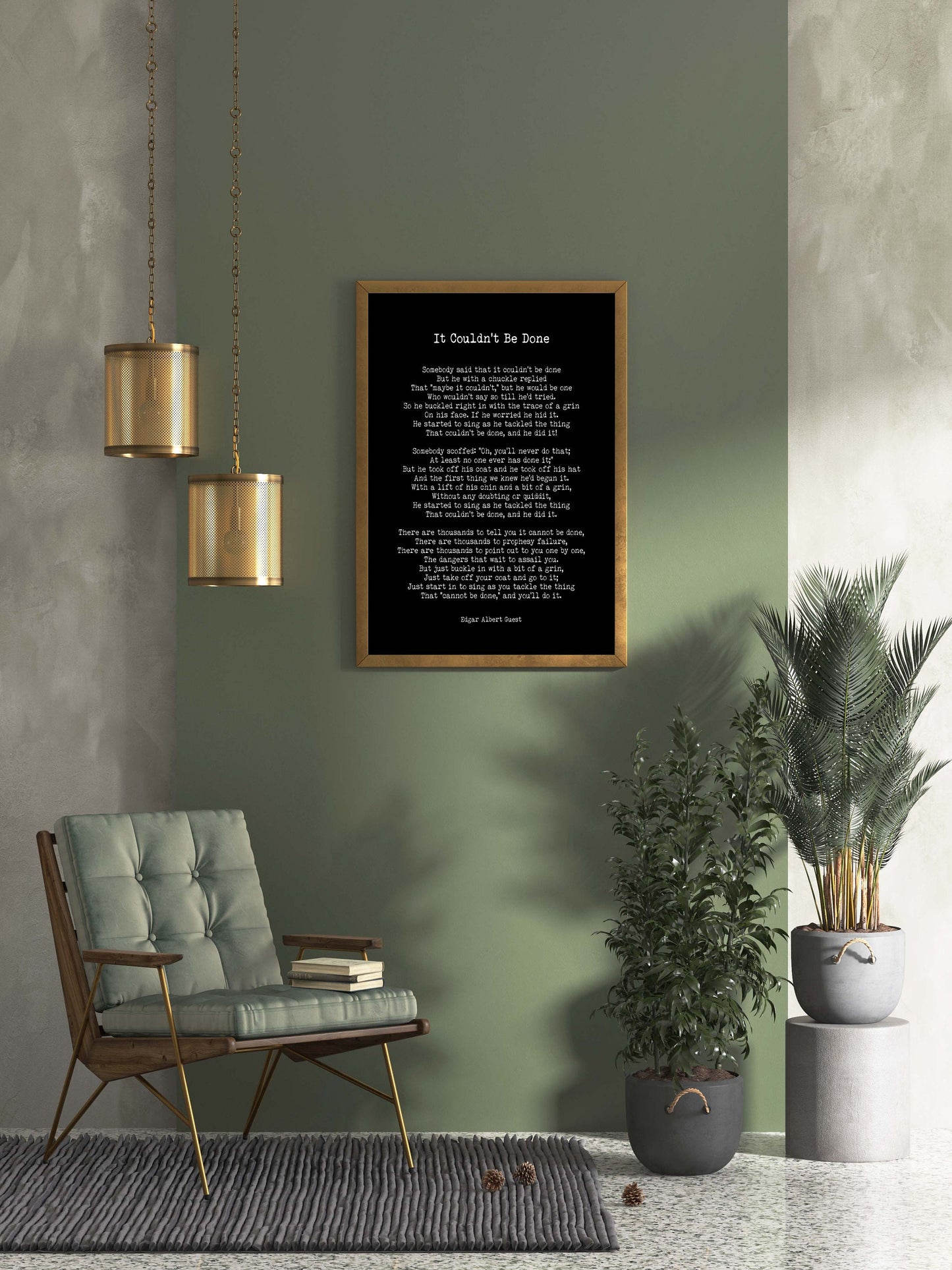 Edgar Albert Guest It Couldn't Be Done Poem, Black & White Poetry Wall Art Prints