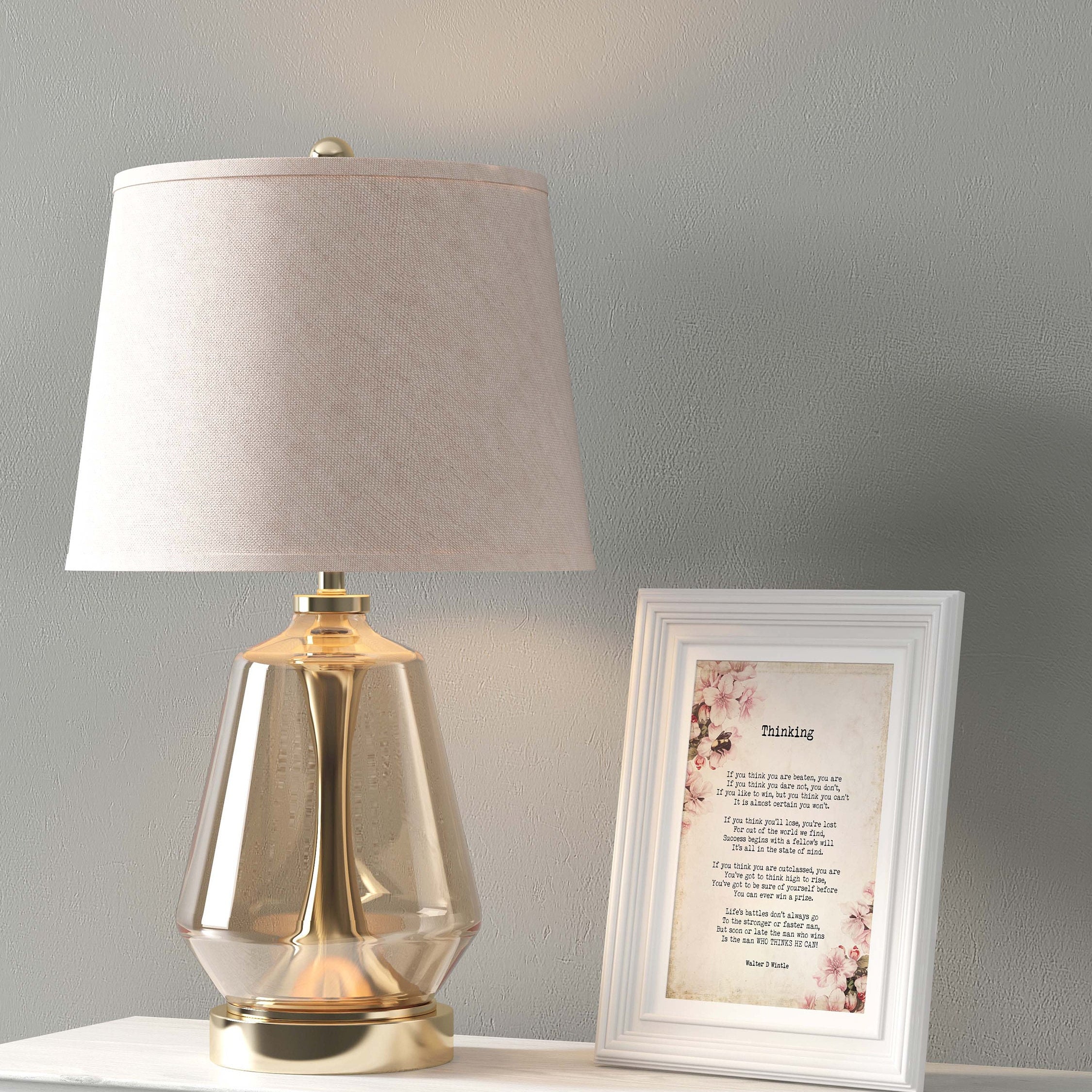 Thinking Poem by Walter D. Wintle Wall Art Print, Inspirational Mindset Quote Poster