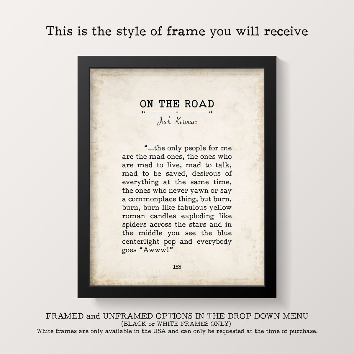 Nothing Gold Can Stay Robert Frost Poem Wall Art Print Vintage Book Page Style Art for Living Room Wall Art, Unframed Poetry Wall Decor