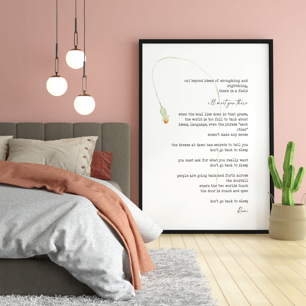Rumi Poem Wall Art Out Beyond Ideas Quote Print
