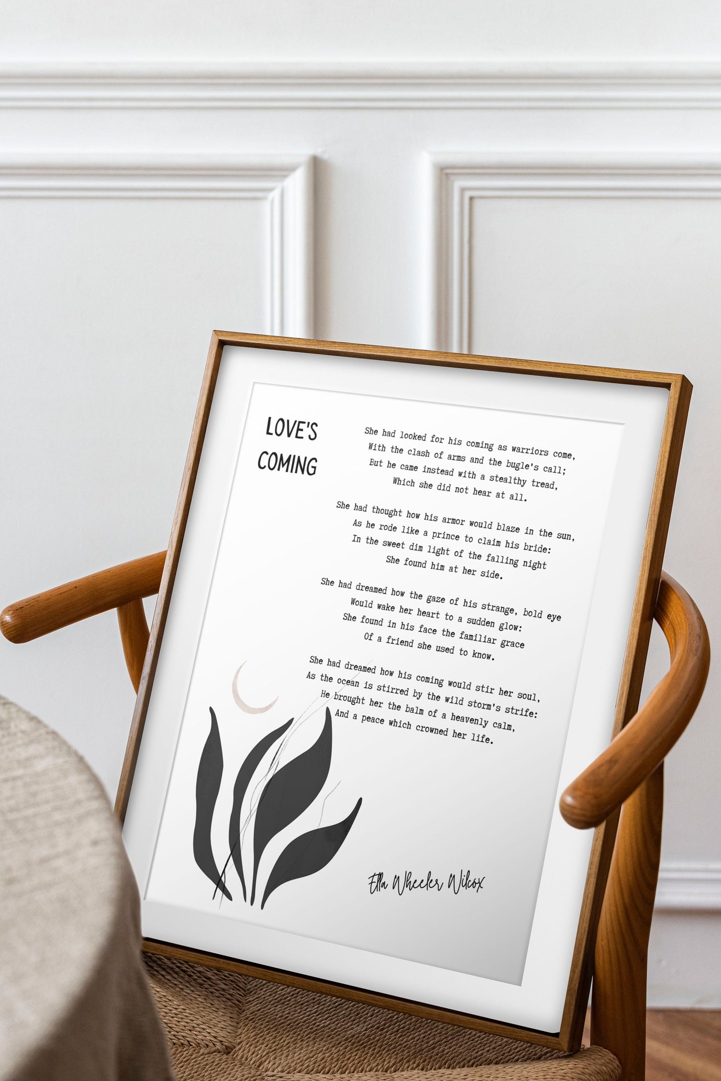 Love's Coming Poem Ella Wheeler Wilcox Wall Art Print, Modern Watercolour Nature Literary Gift Poetry Print