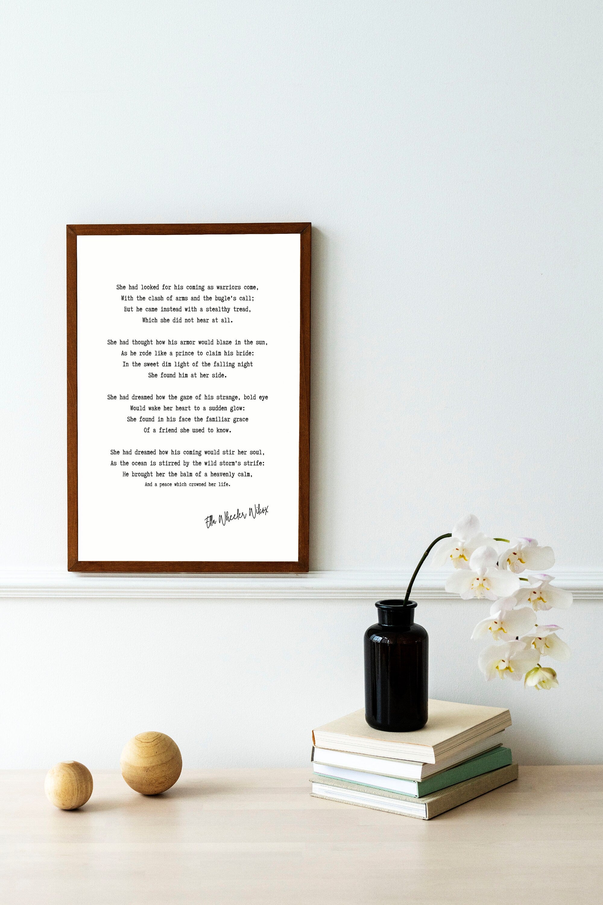 Ella Wheeler Wilcox Loves Coming Poem Print Romantic Poetry Wall Art Typewriter Style Vintage Poem Print Black White Quote For Book Lovers