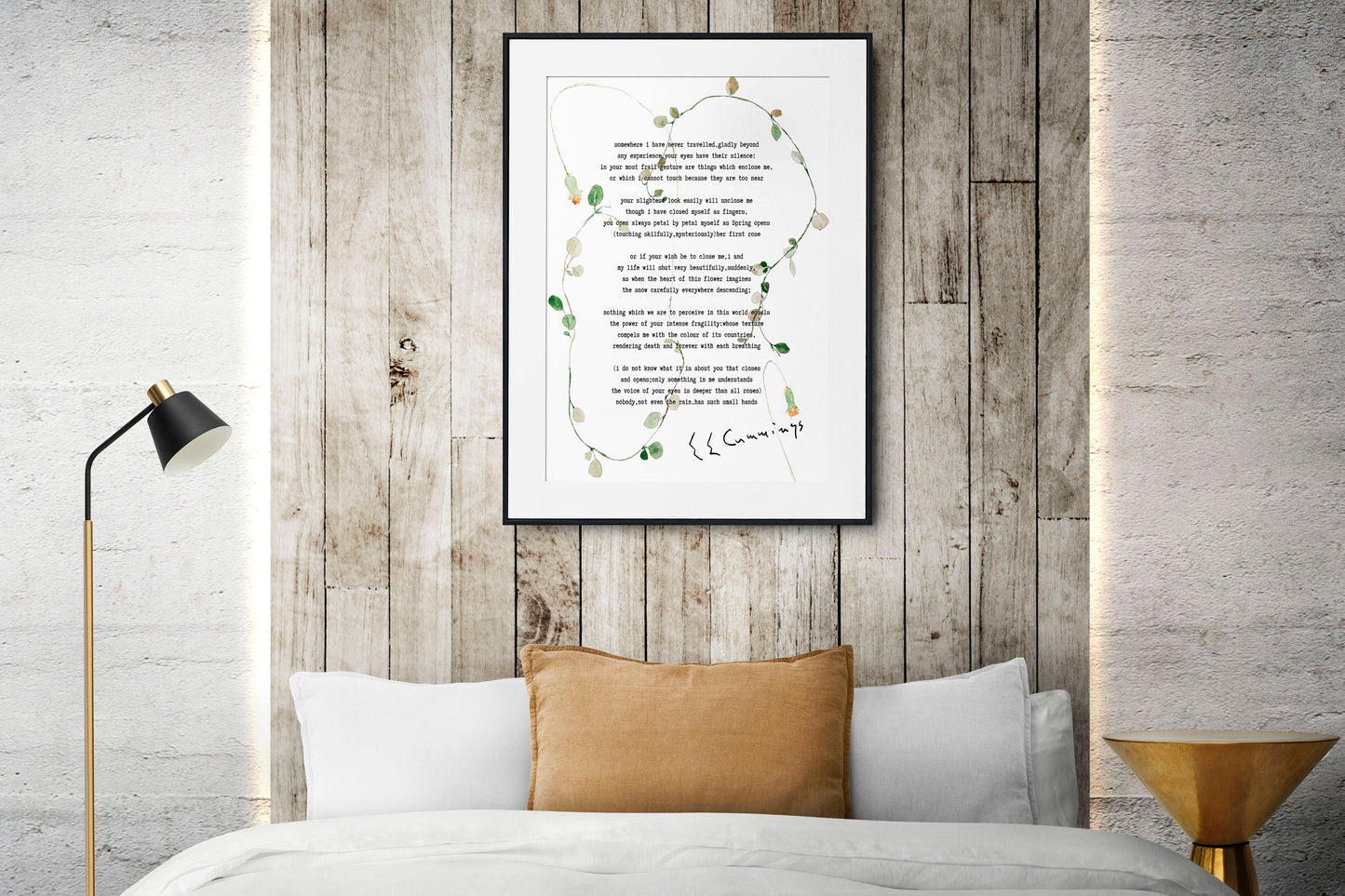 E.E. Cummings Love Poem Print – Somewhere I Have Never Travelled