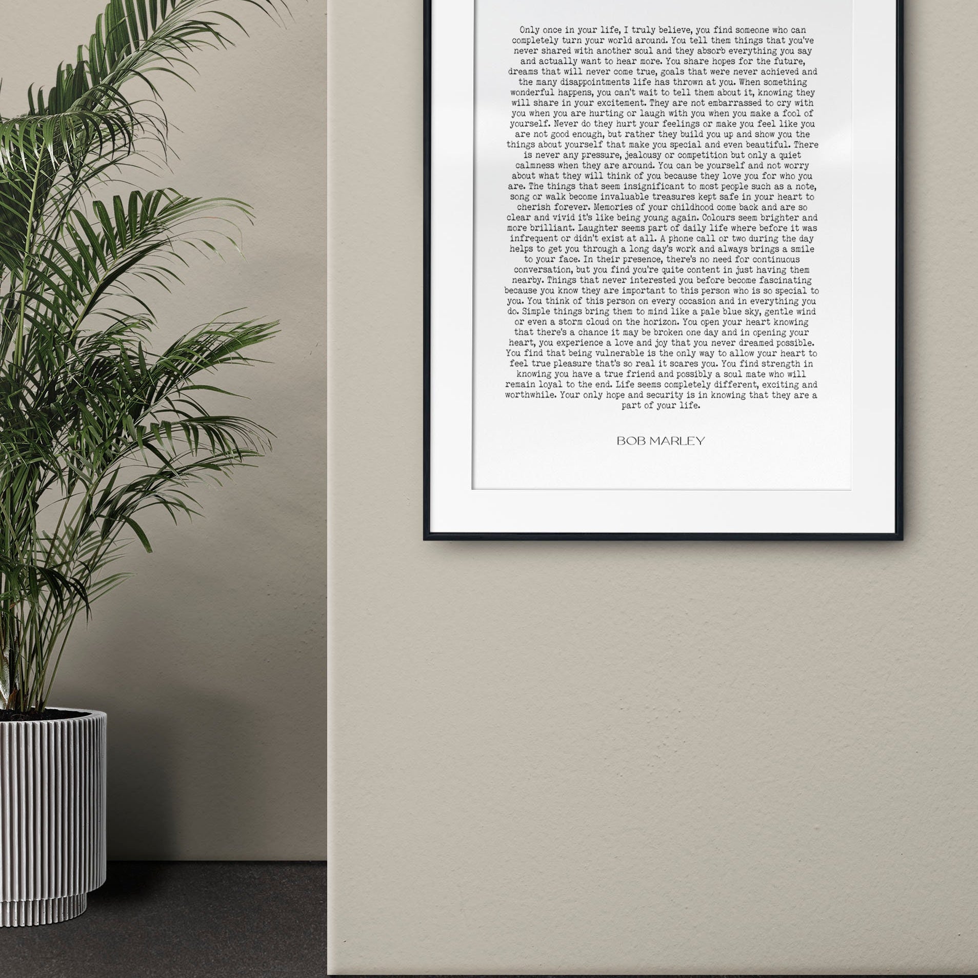Bob Marley Quote Print - Once In Your Life, Find Someone Who Can Turn Your World Around