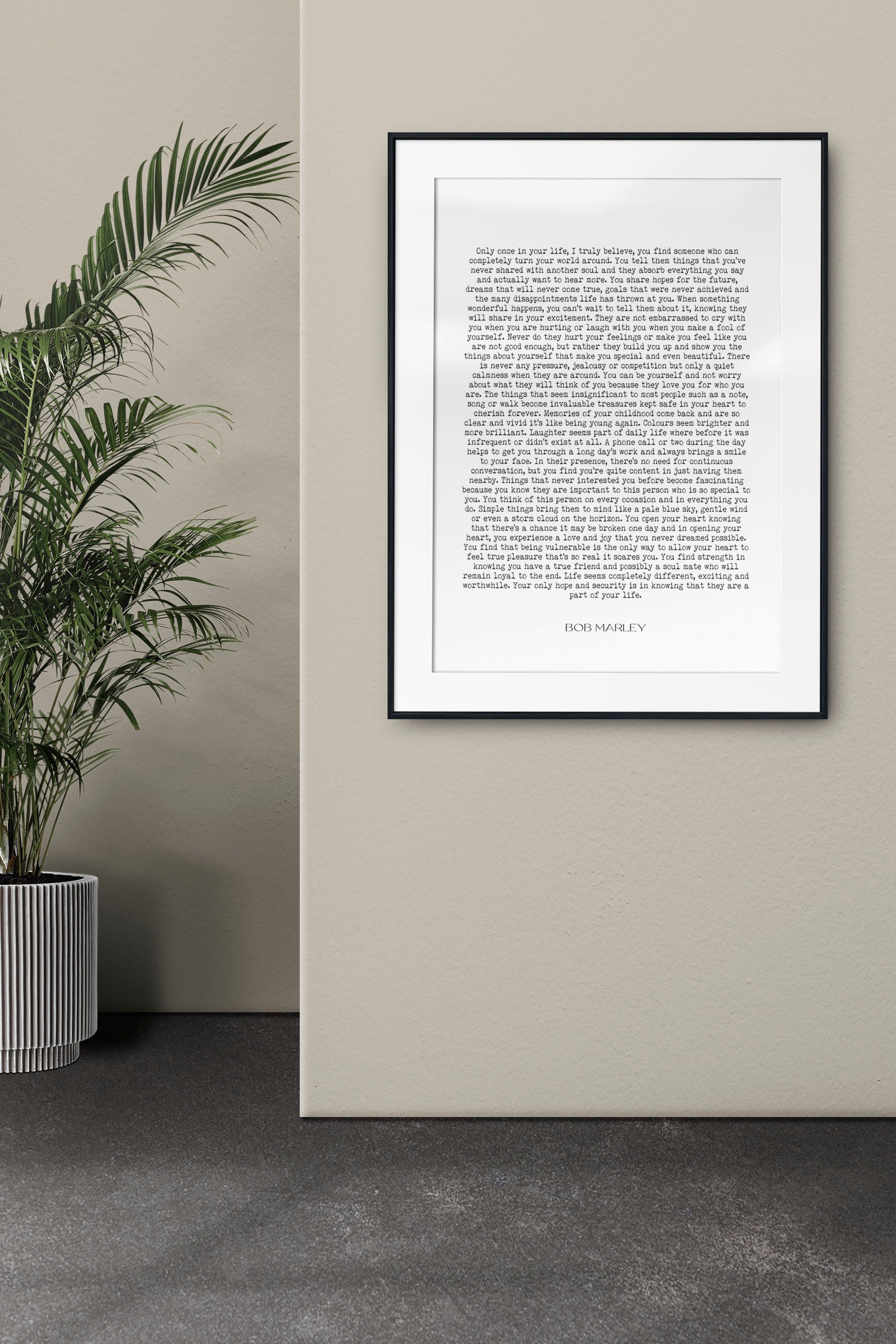 Bob Marley Quote Print - Once In Your Life, Find Someone Who Can Turn Your World Around