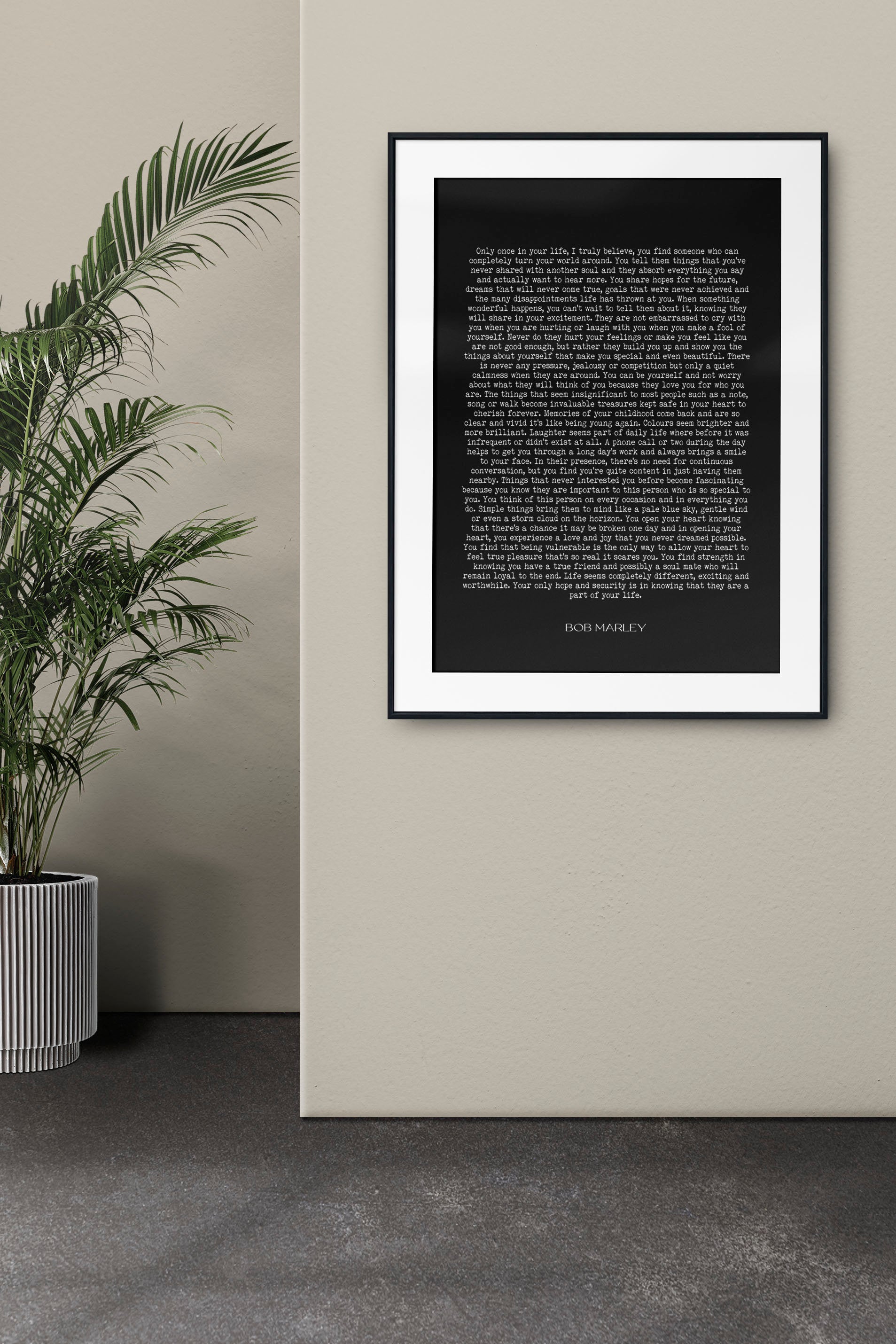 Bob Marley Quote Print - Once In Your Life, Find Someone Who Can Turn Your World Around