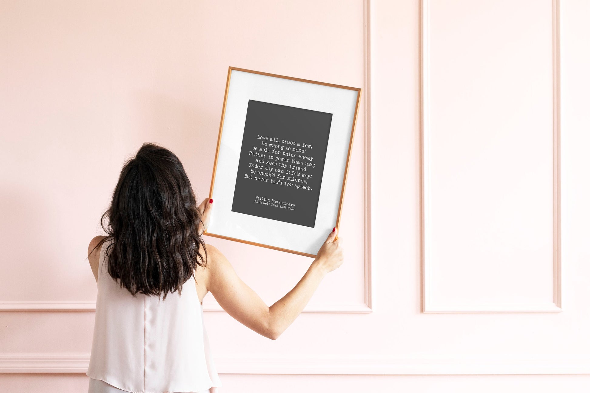 Shakespeare Quote From All's Well That Ends Well, Inspirational Gift Idea