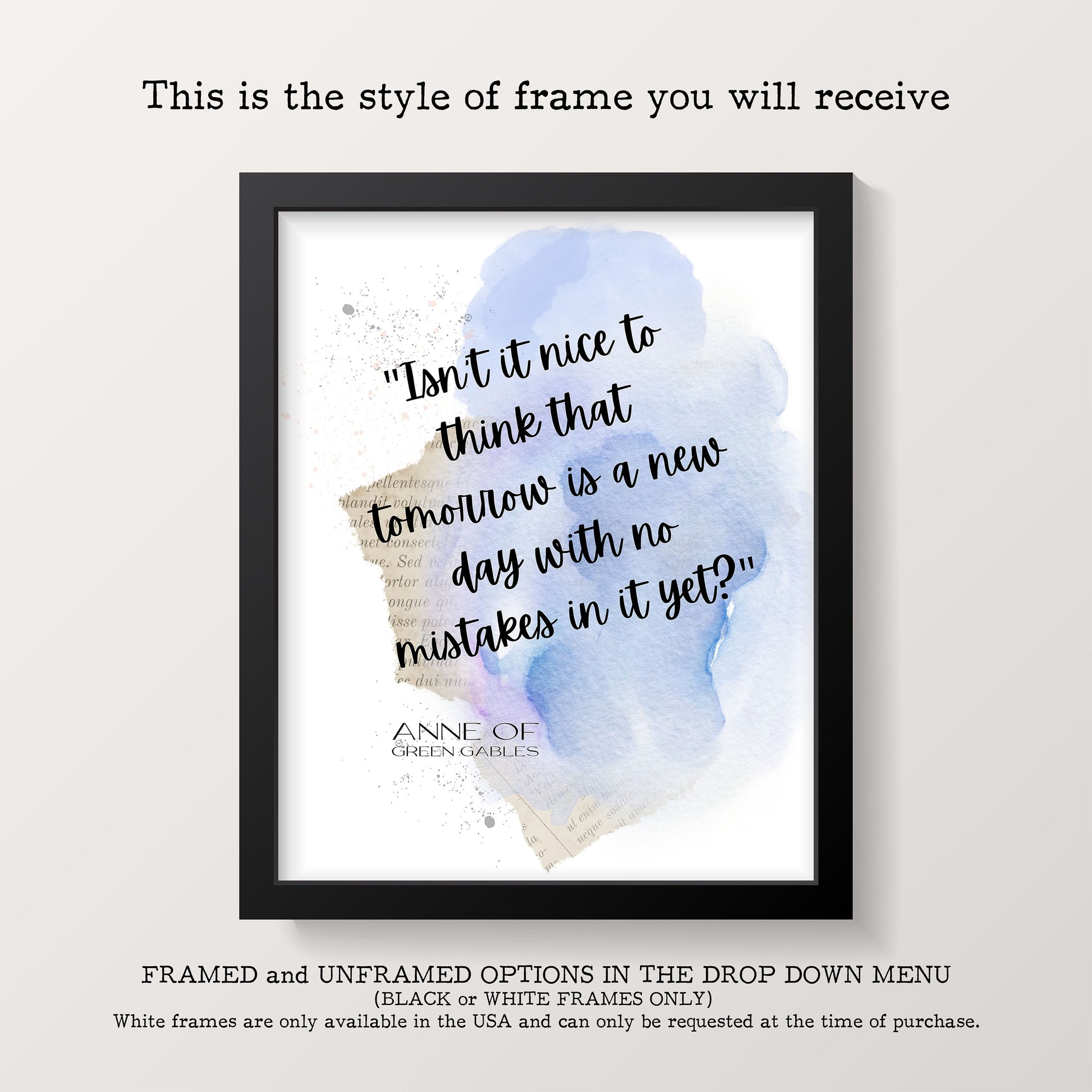 If I Had A Flower Blue Botanical Print - Alfred Tennyson Romantic Quote Art Decor
