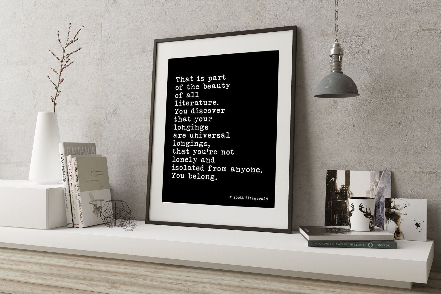 Literature Quote Print, F. Scott Fitzgerald Literary Wall Art