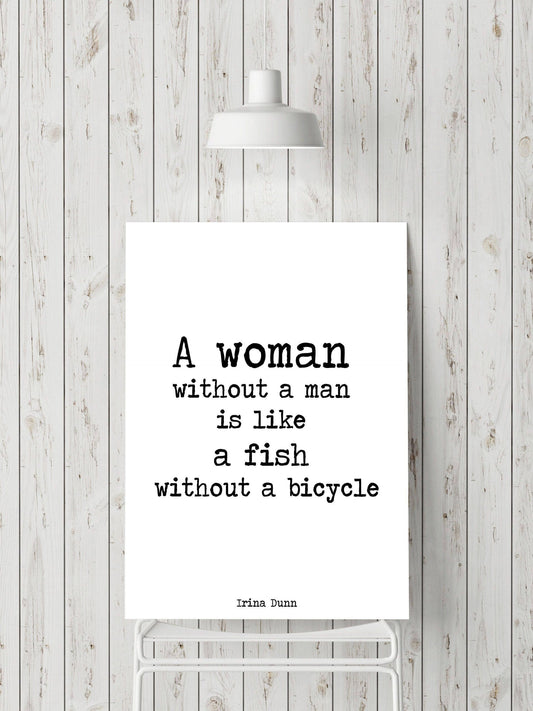 Funny Feminist Quote, Wall Art Feminist Print