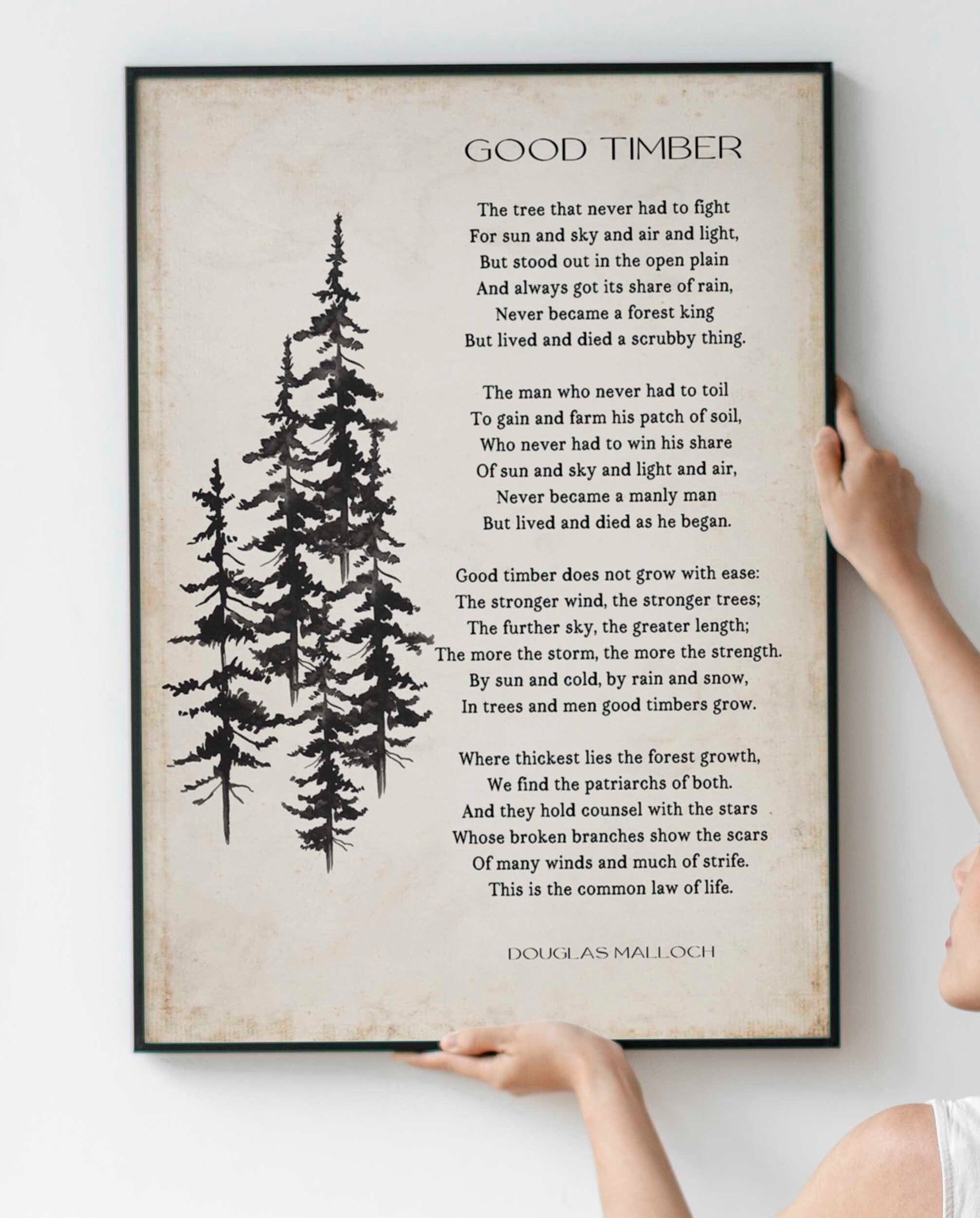 Good Timber Poem LDS Gift, Thomas S Monson Mormon Quote