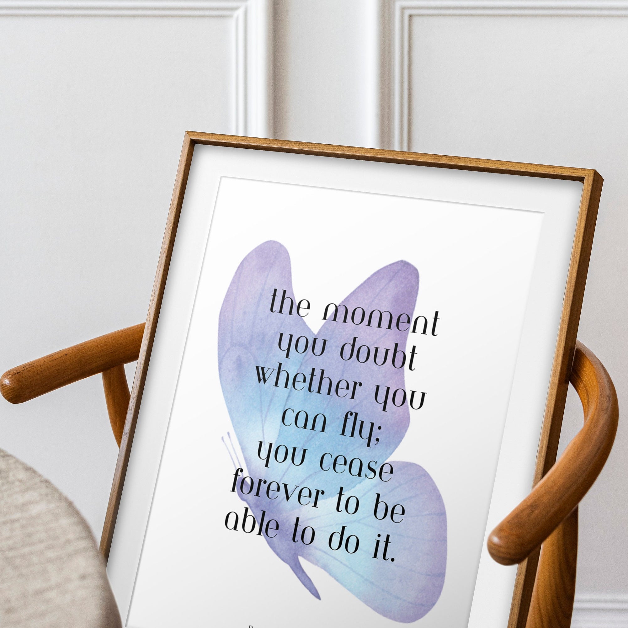 Peter Pan Believe You Can Fly Print, Inspirational Nursery Decor