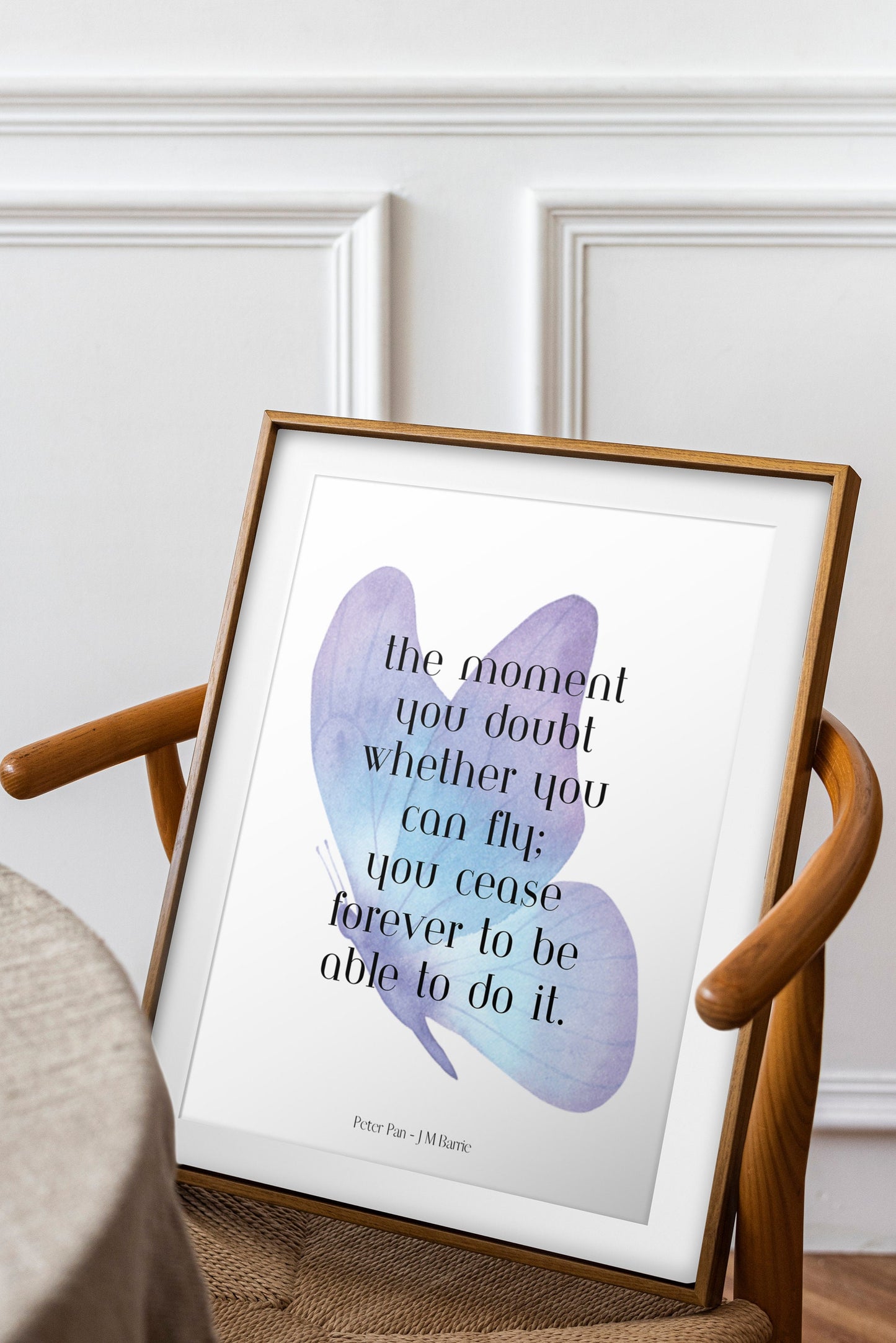 Peter Pan Believe You Can Fly Print, Inspirational Nursery Decor