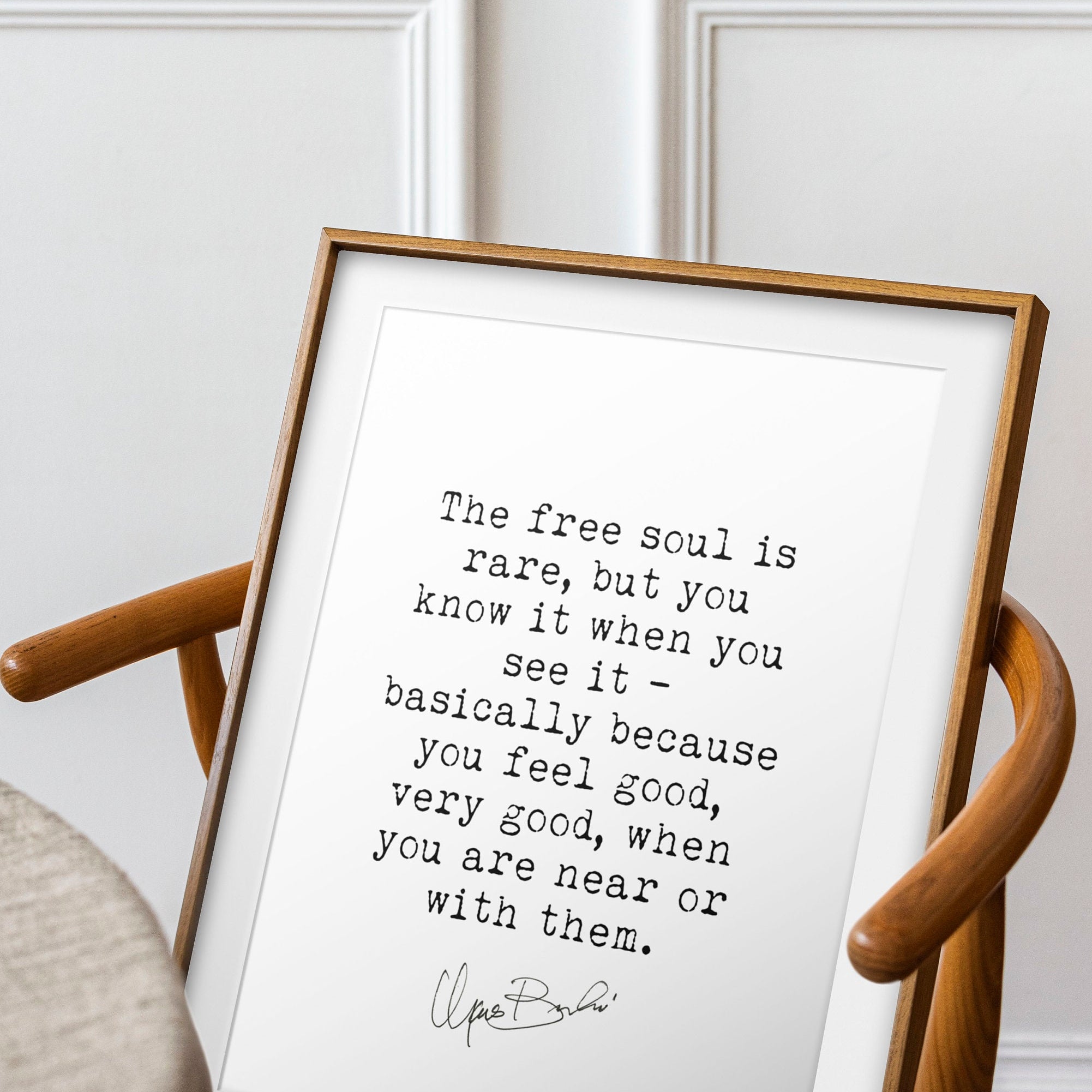 Black & White Bukowski Quote Art Print – Minimalist Literary Wall Decor