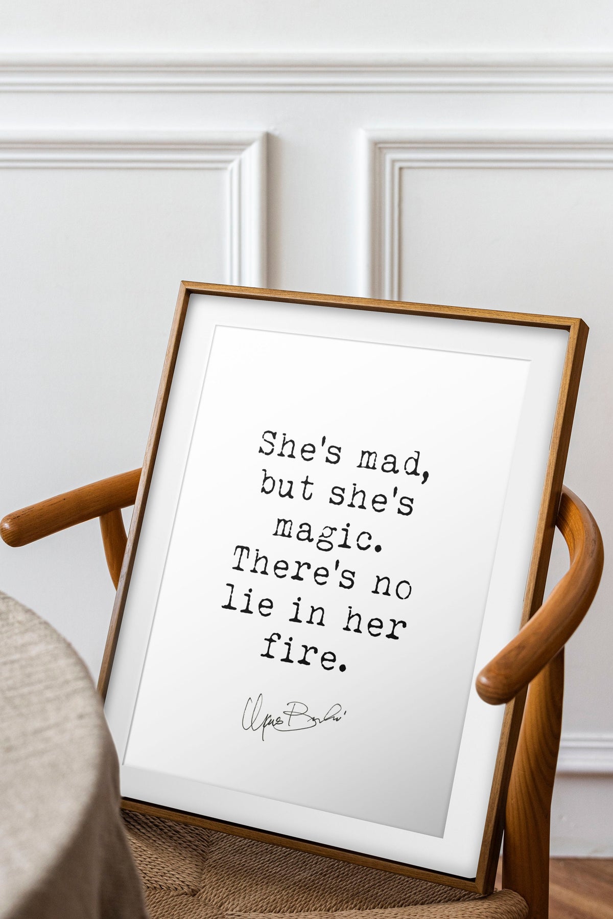 Charles Bukowski She's Mad, But She's Magic Quote Print