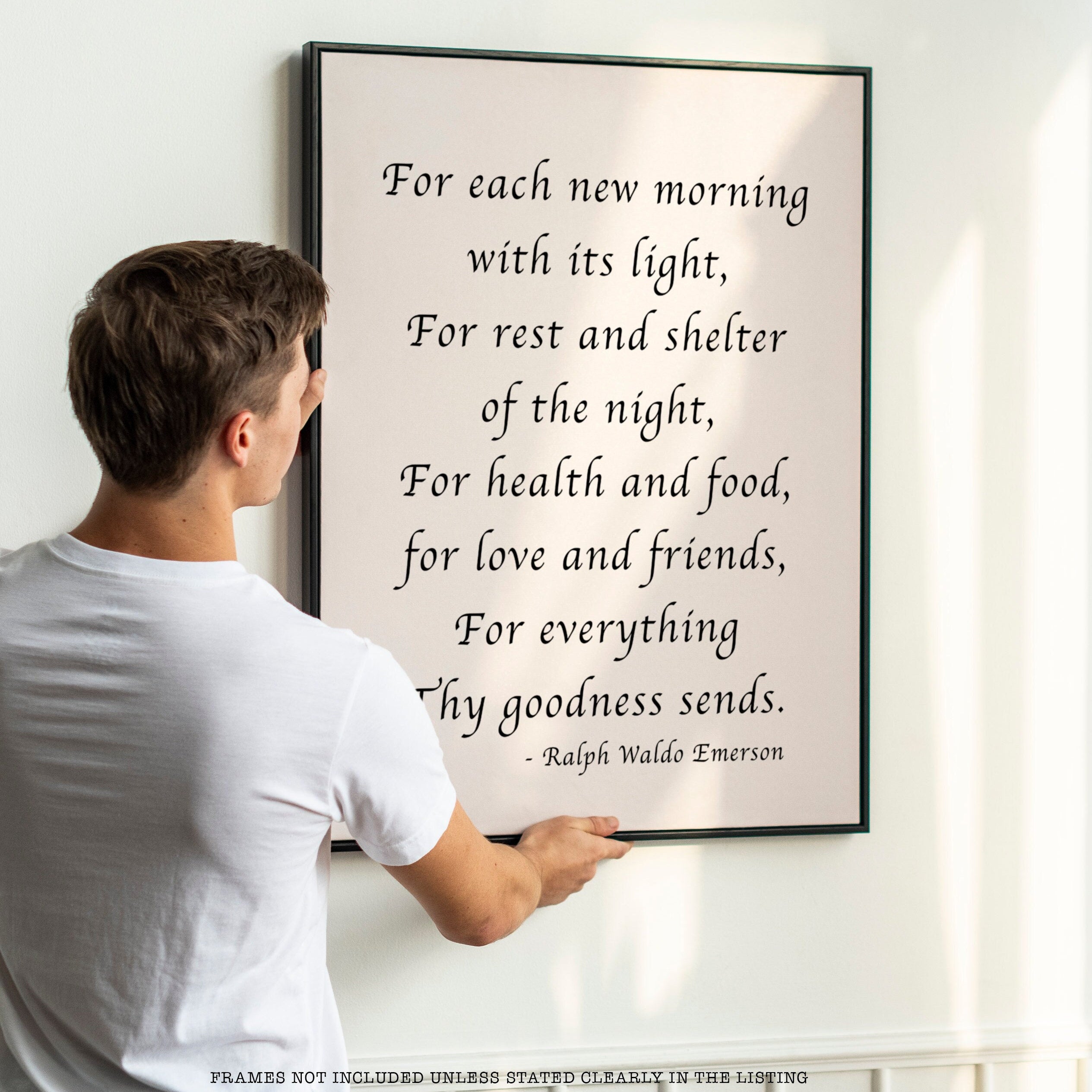 Ralph Waldo Emerson Positive Quote, Prayer Poem
