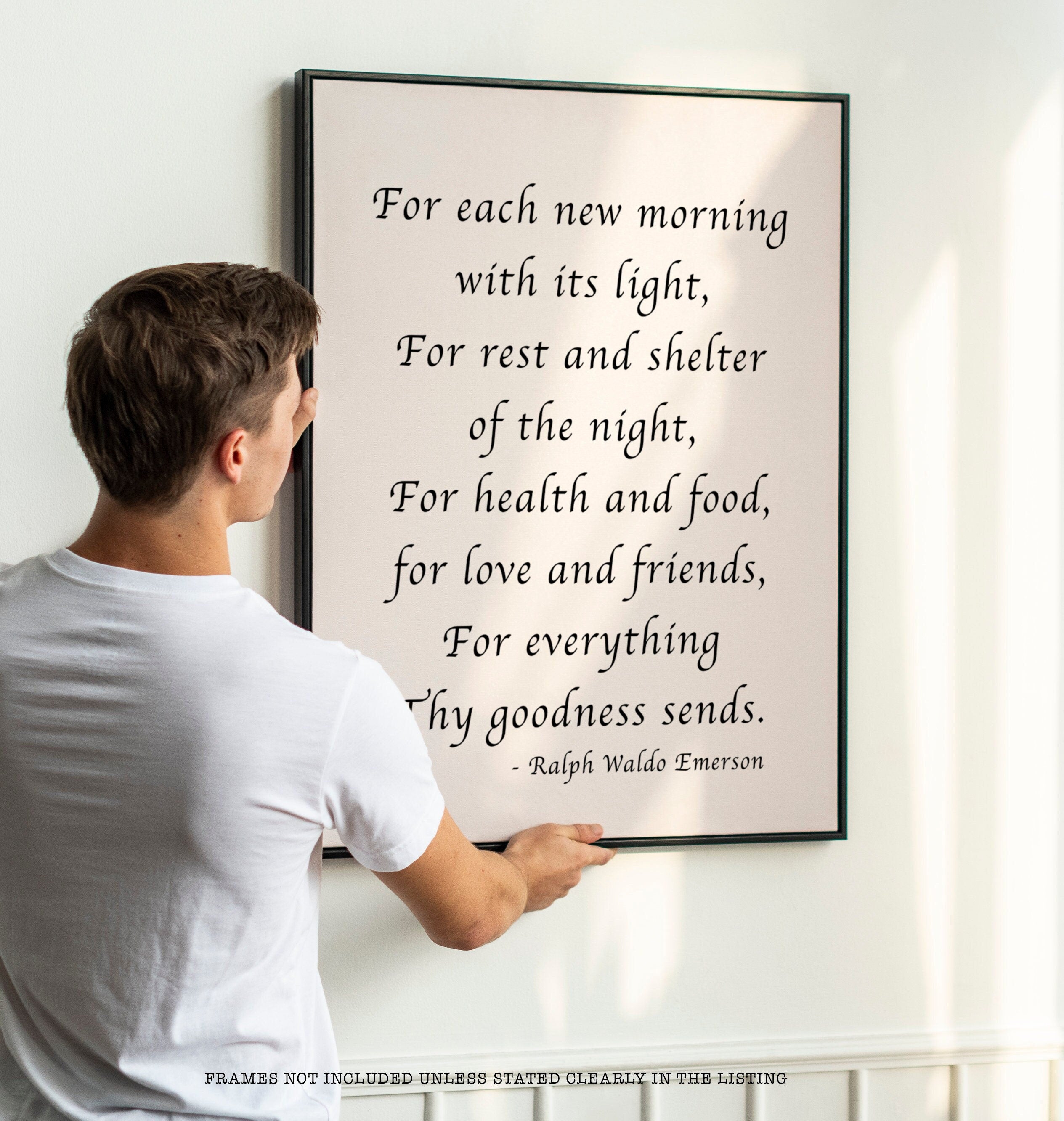 Ralph Waldo Emerson Positive Quote, Prayer Poem