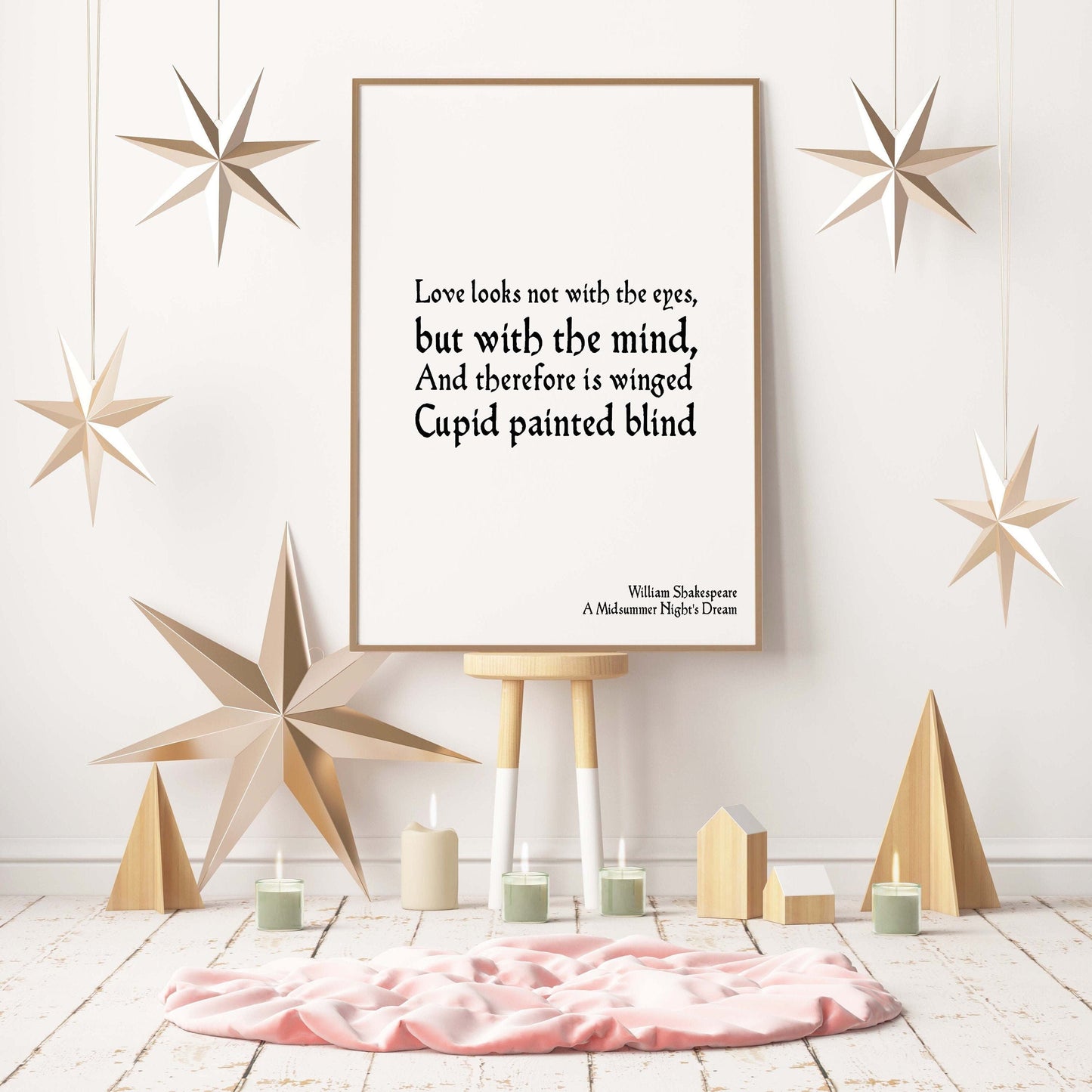 Shakespeare Love Quote Print – A Midsummer Night’s Dream, Literary Wall Art