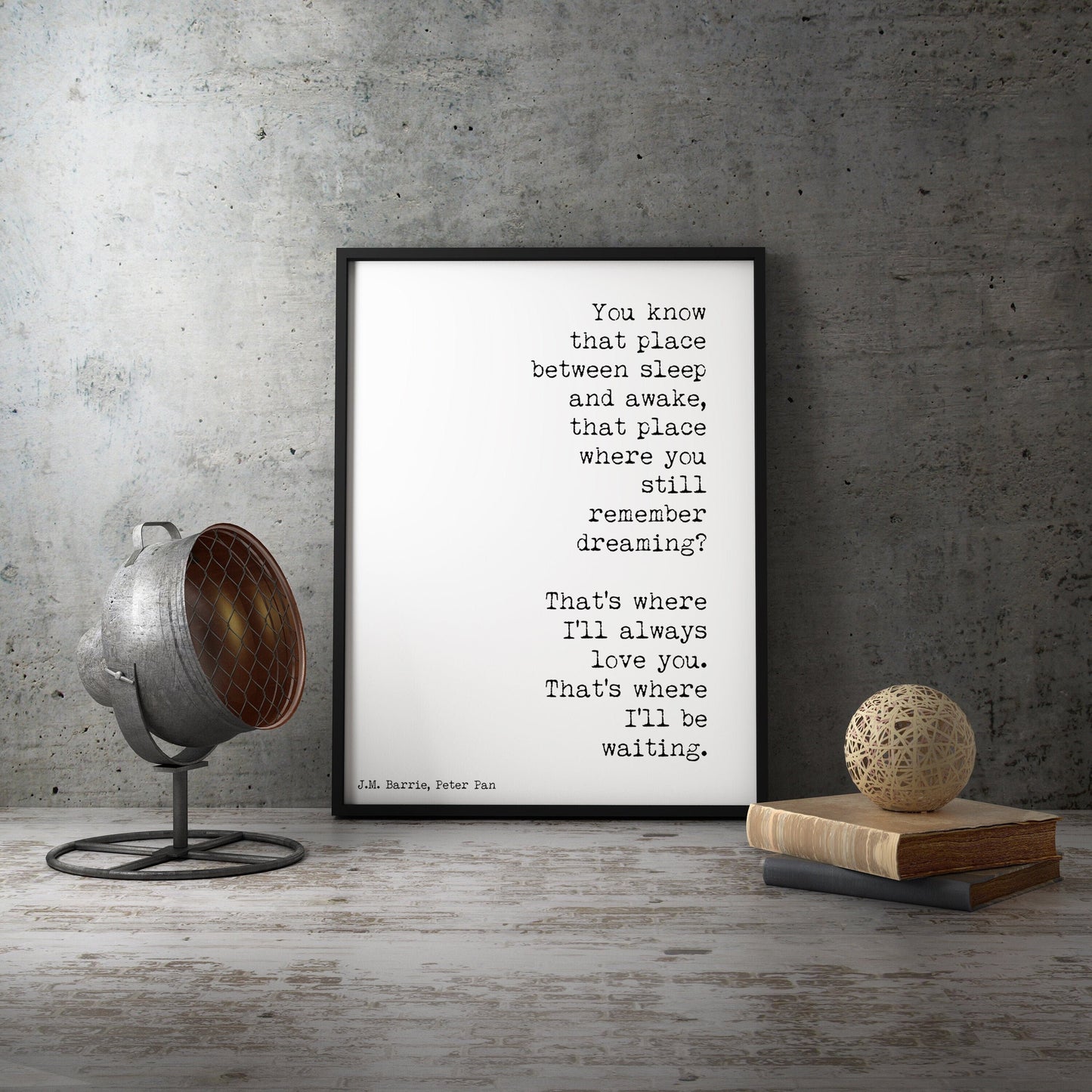 Framed Art Peter Pan Print, Nursery Decor