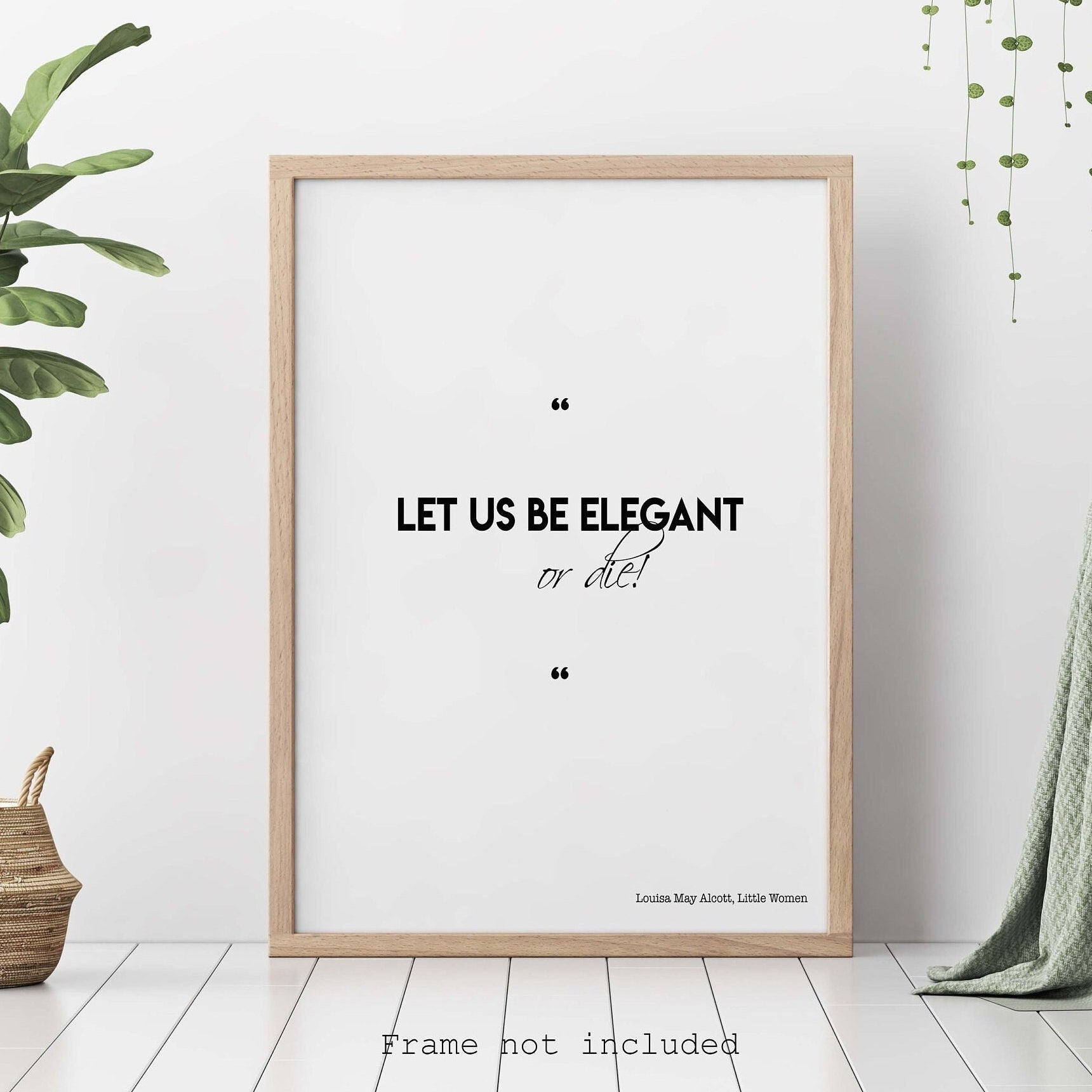 Little Women Print for Bedroom Decor, Louisa M Alcott Art Print Quote Poster