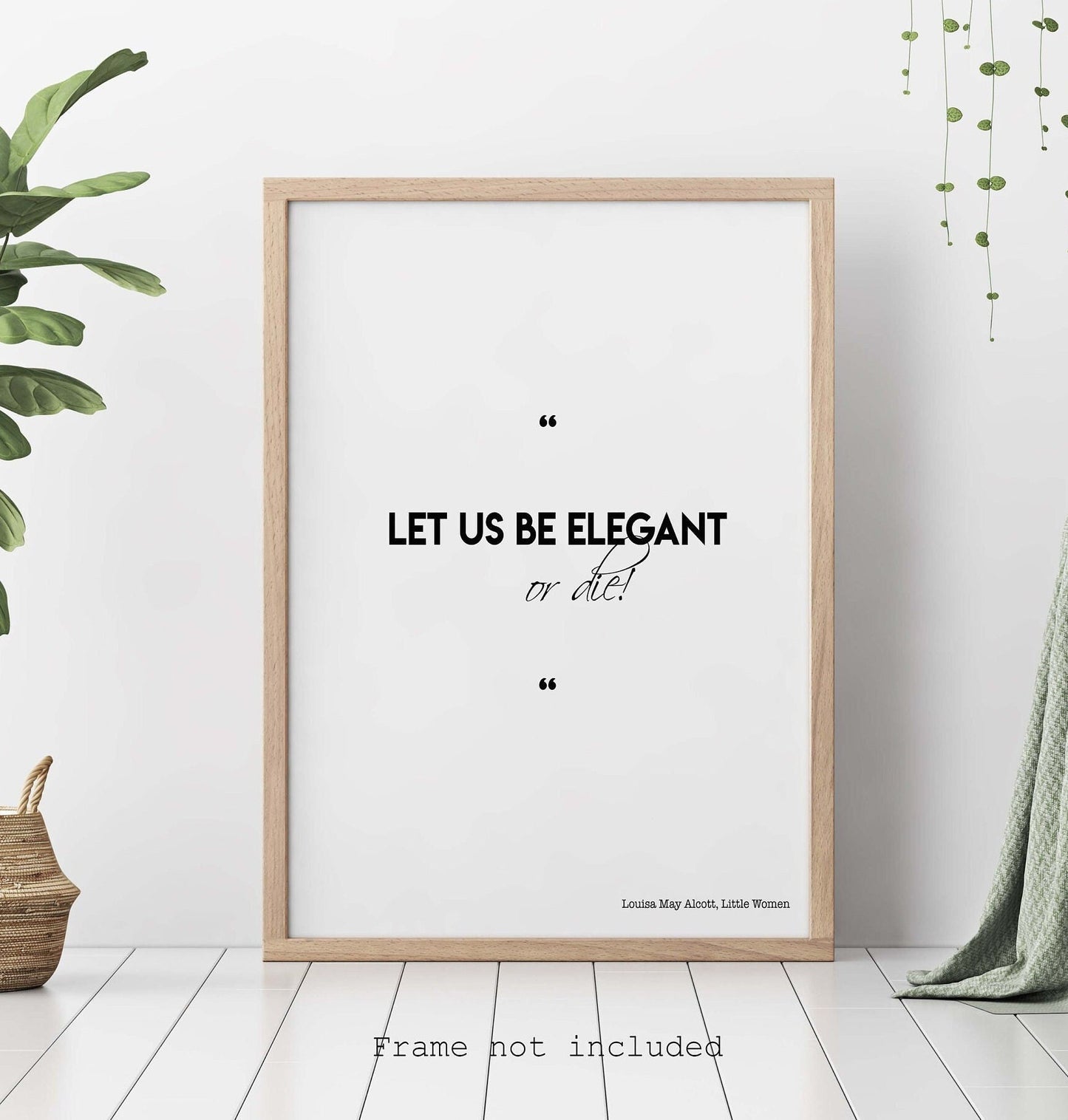 Little Women Print for Bedroom Decor, Louisa M Alcott Art Print Quote Poster