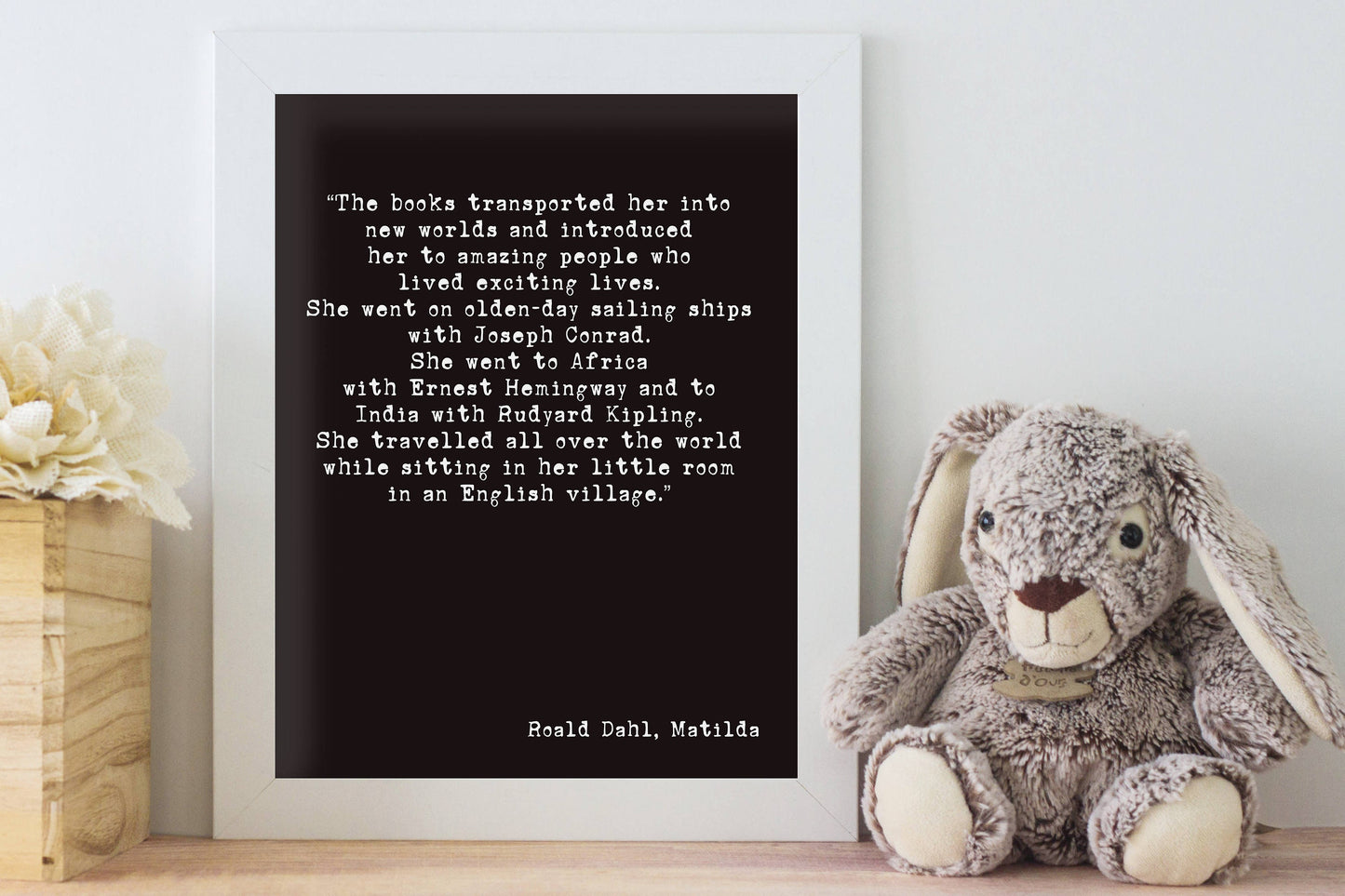 Roald Dahl Print Book Quote Wall Art - Matilda Unframed & Framed Decor