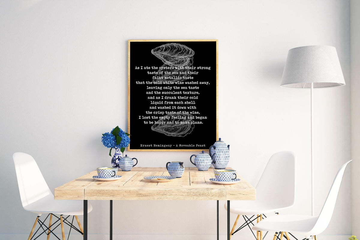 Ernest Hemingway Quote Art Print – Vintage Minimalist Literary Wall Decor