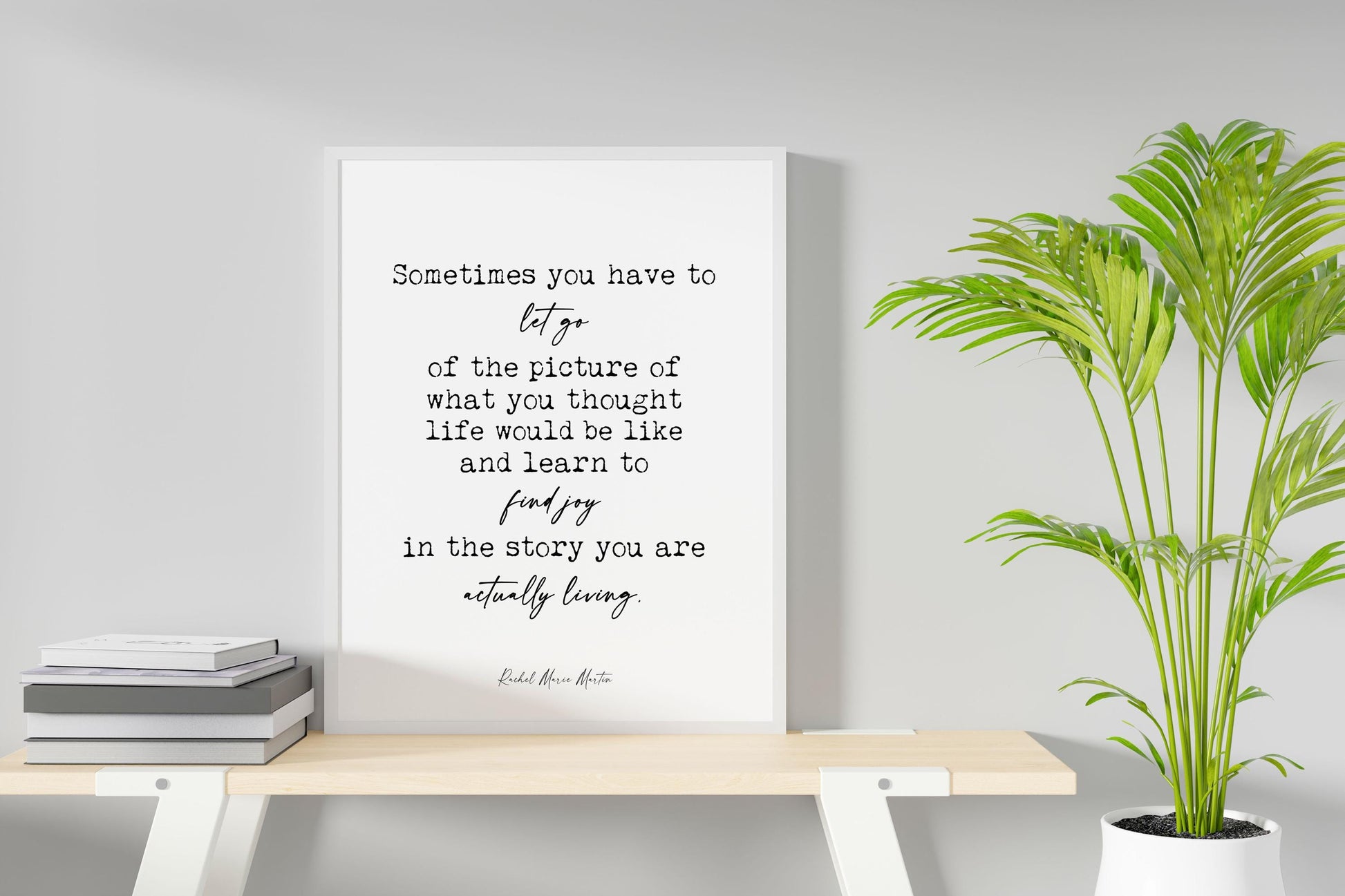 Rachel Marie Martin Sometimes You Have to Let Go Quote Print - Inspirational Wall Art - Growth & Joy Decor - Motivational Typography Poster