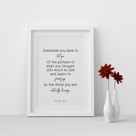 Rachel Marie Martin Sometimes You Have to Let Go Quote Print - Inspirational Wall Art - Growth & Joy Decor - Motivational Typography Poster
