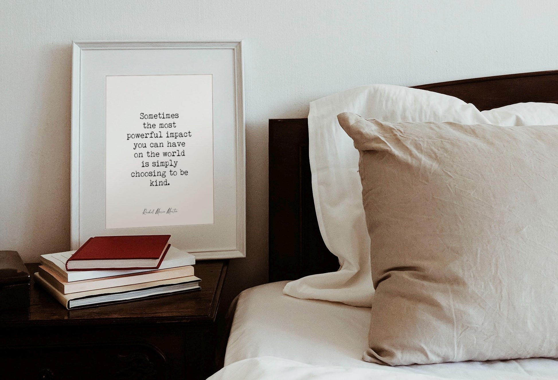 Kindness Quote Print by Rachel Marie Martin – 'Sometimes the Most Powerful Impact' – Framed, Unframed
