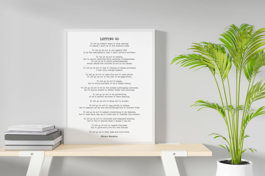 Letting Go Nelson Mandela Quote Art Print | Inspirational Wall Decor | Framed, Unframed & Digital Options | Book Quote Decor