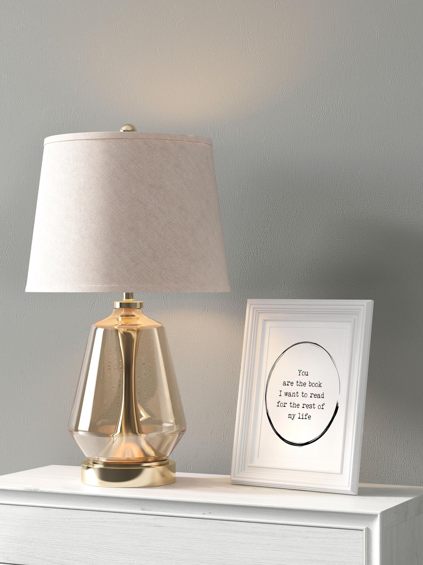 Romantic Love Quote Wall Art – You Are the Book Print, Wedding or Anniversary Gift