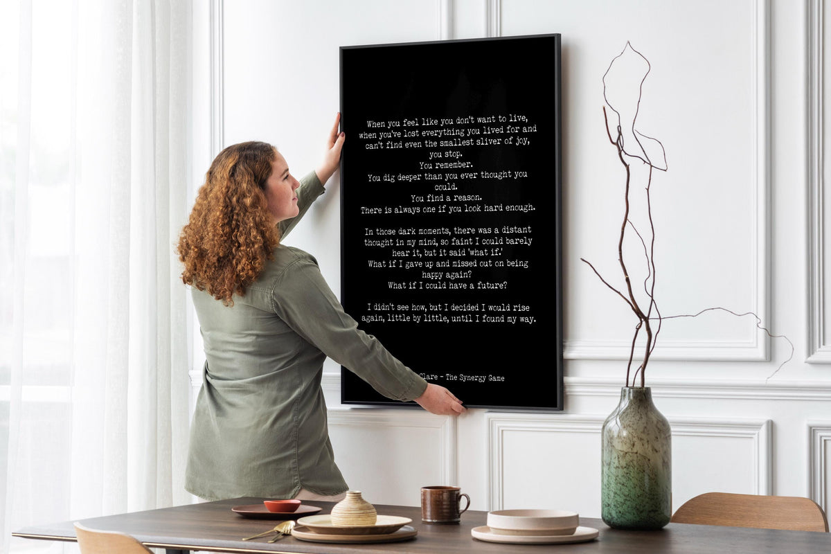 Georgia Clare The Synergy Game rise again quote print
